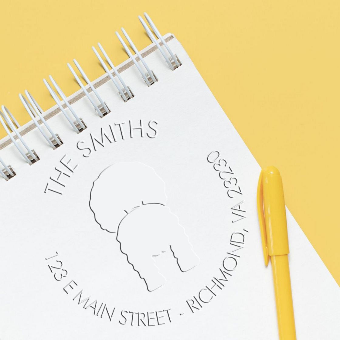 Hybrid Cavalier King Charles Spaniel Dog Custom Home Address Embosser - Engineer Seal Stamps