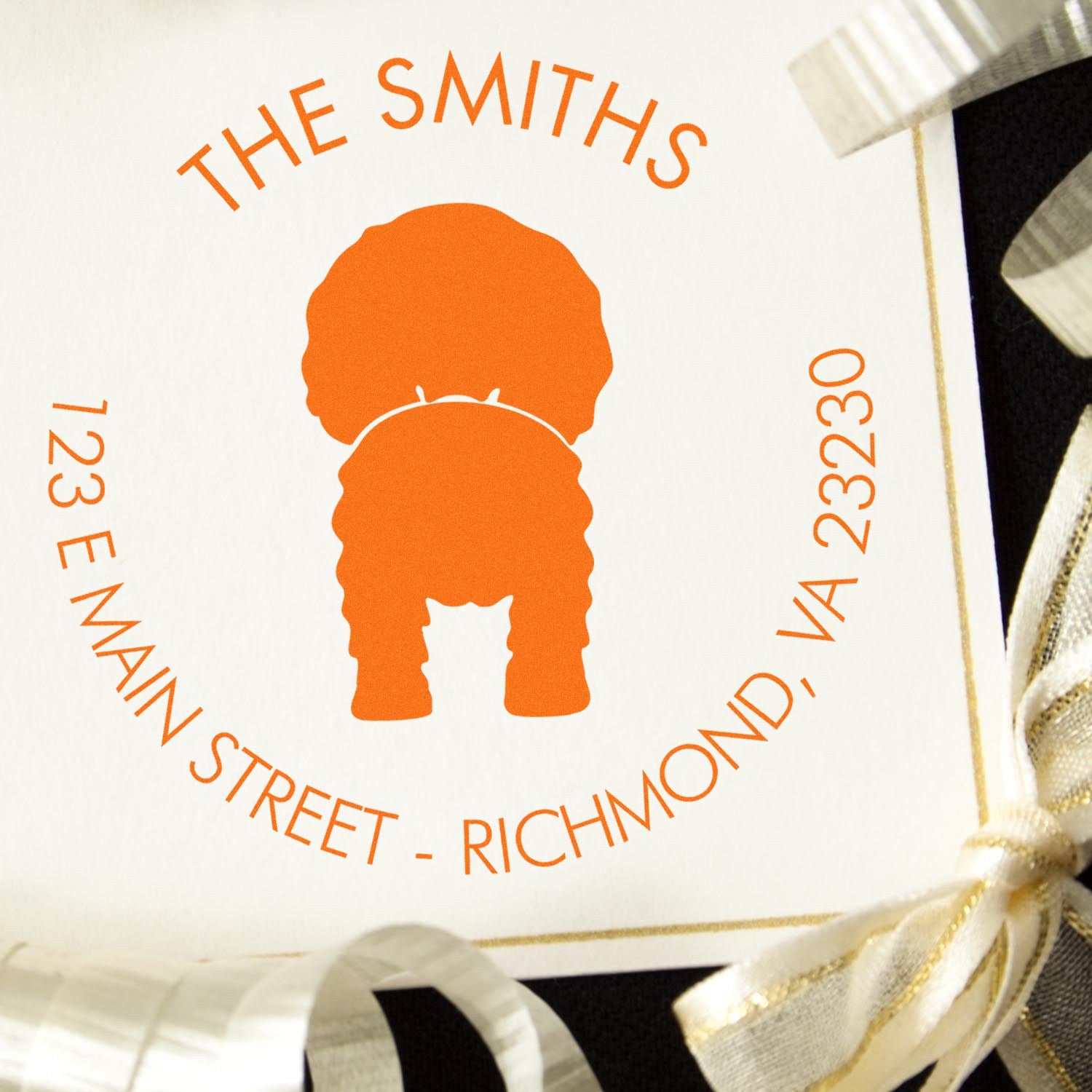 Self-Inking Cavalier King Charles Spaniel Custom-Made Mail Stamp for Envelopes - Engineer Seal Stamps