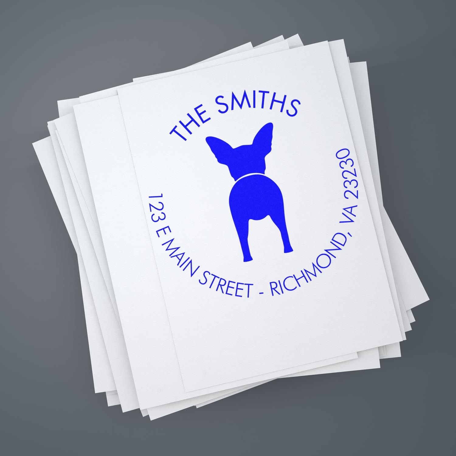 Self-Inking Chihuahua Custom-Made Mail Stamper - Engineer Seal Stamps