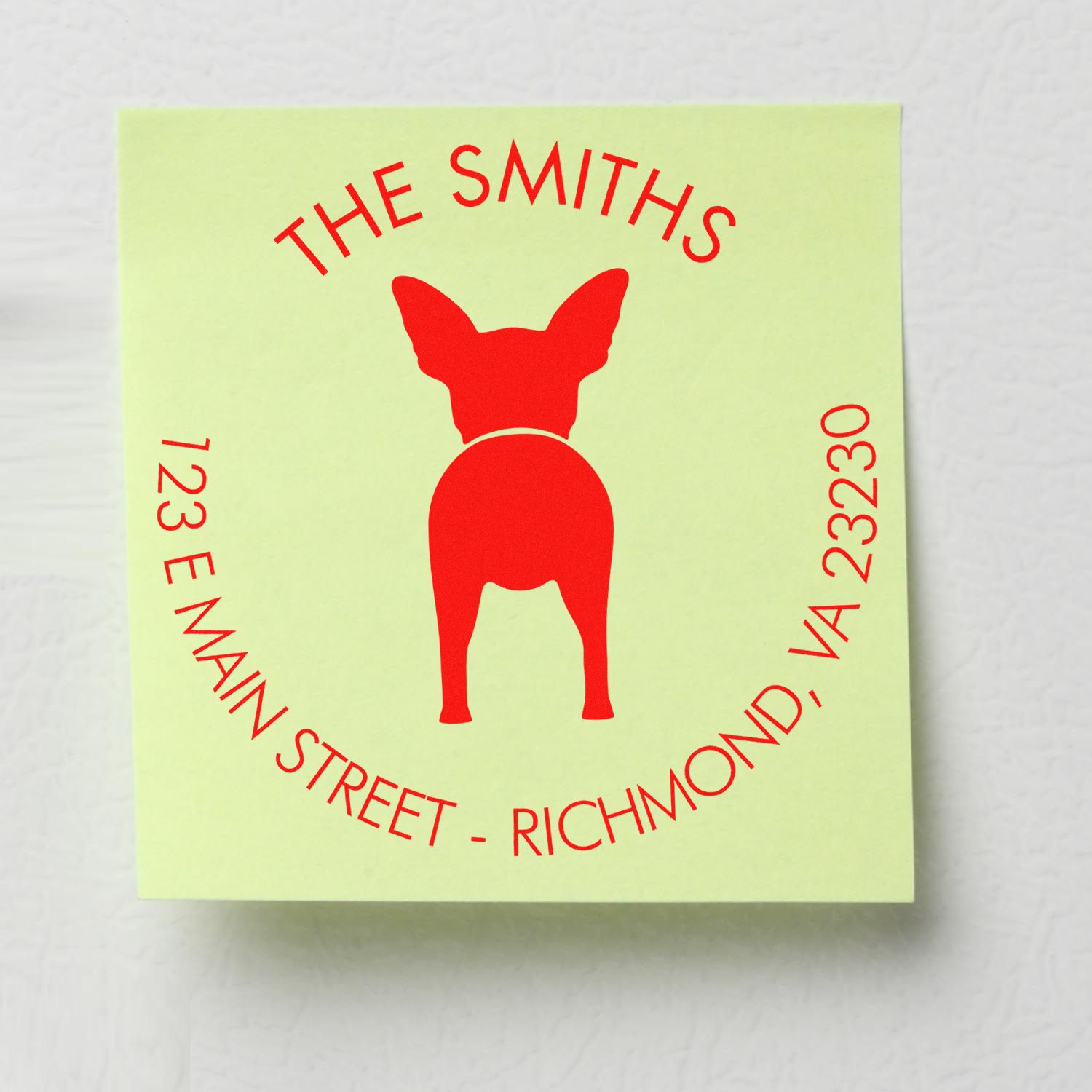 PSI Pre-Inked Chihuahua Mailing Address Stamp for Envelopes - Engineer Seal Stamps