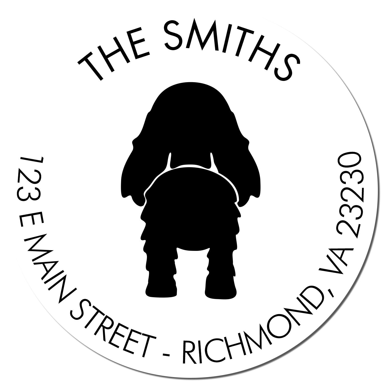 Self-Inking Cocker Spaniel Custom-Made Mailing Address Rubber Stamp - Engineer Seal Stamps