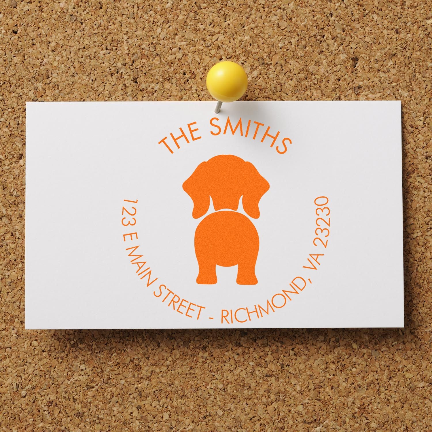 Self-Inking Dachshund Custom-Made Mailing Address Stamp - Engineer Seal Stamps