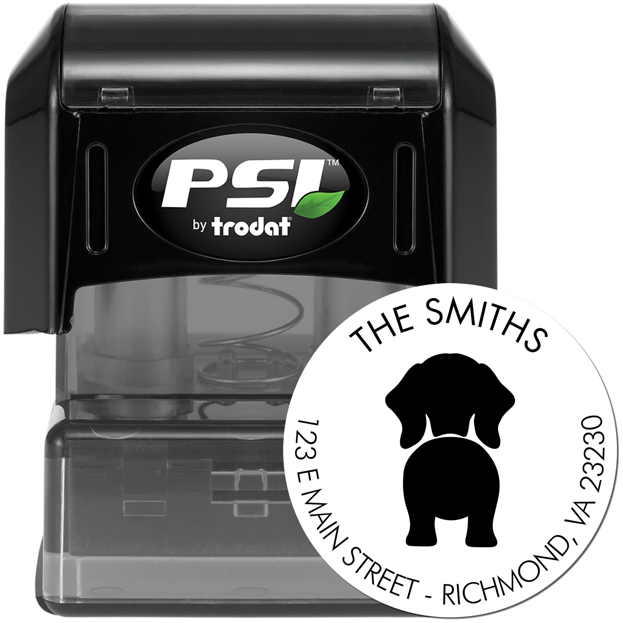 PSI Pre-Inked Dachshund Mailing Label Stamp - Engineer Seal Stamps