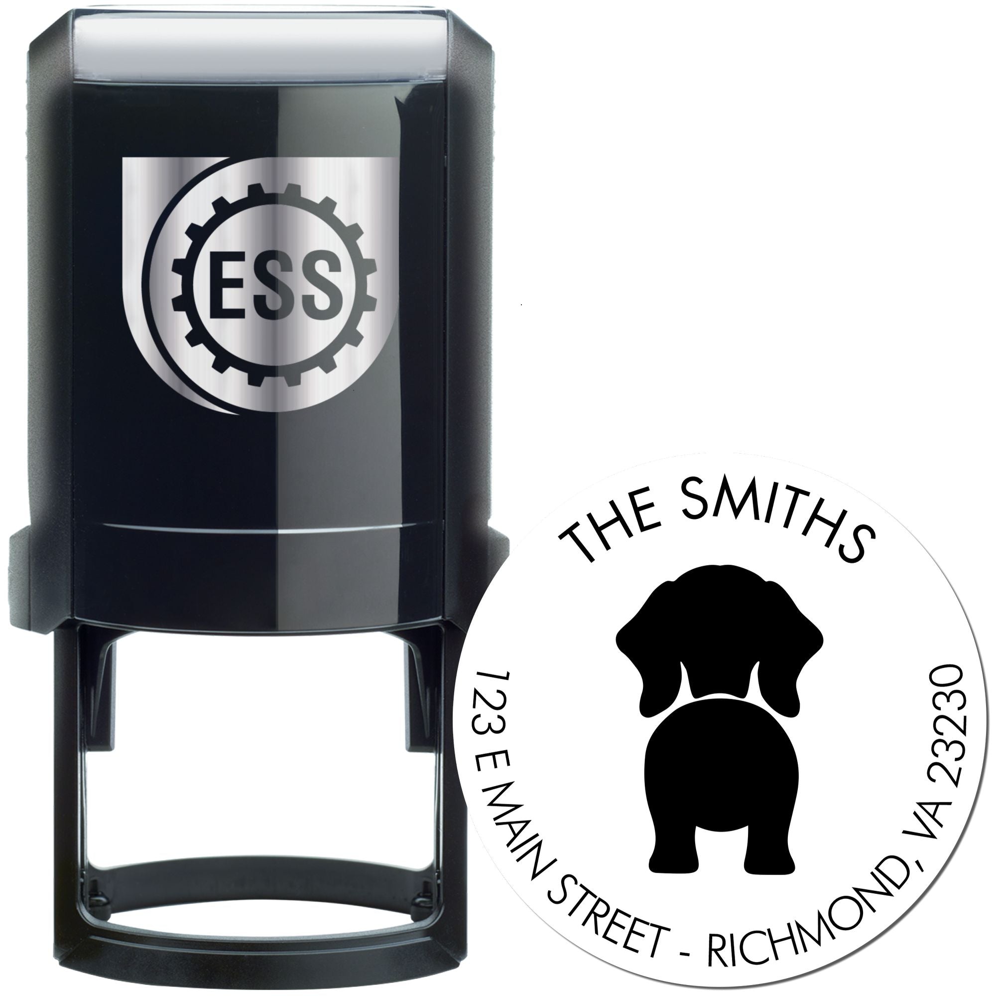 Self-Inking Dachshund Custom-Made Mailing Address Stamp - Engineer Seal Stamps