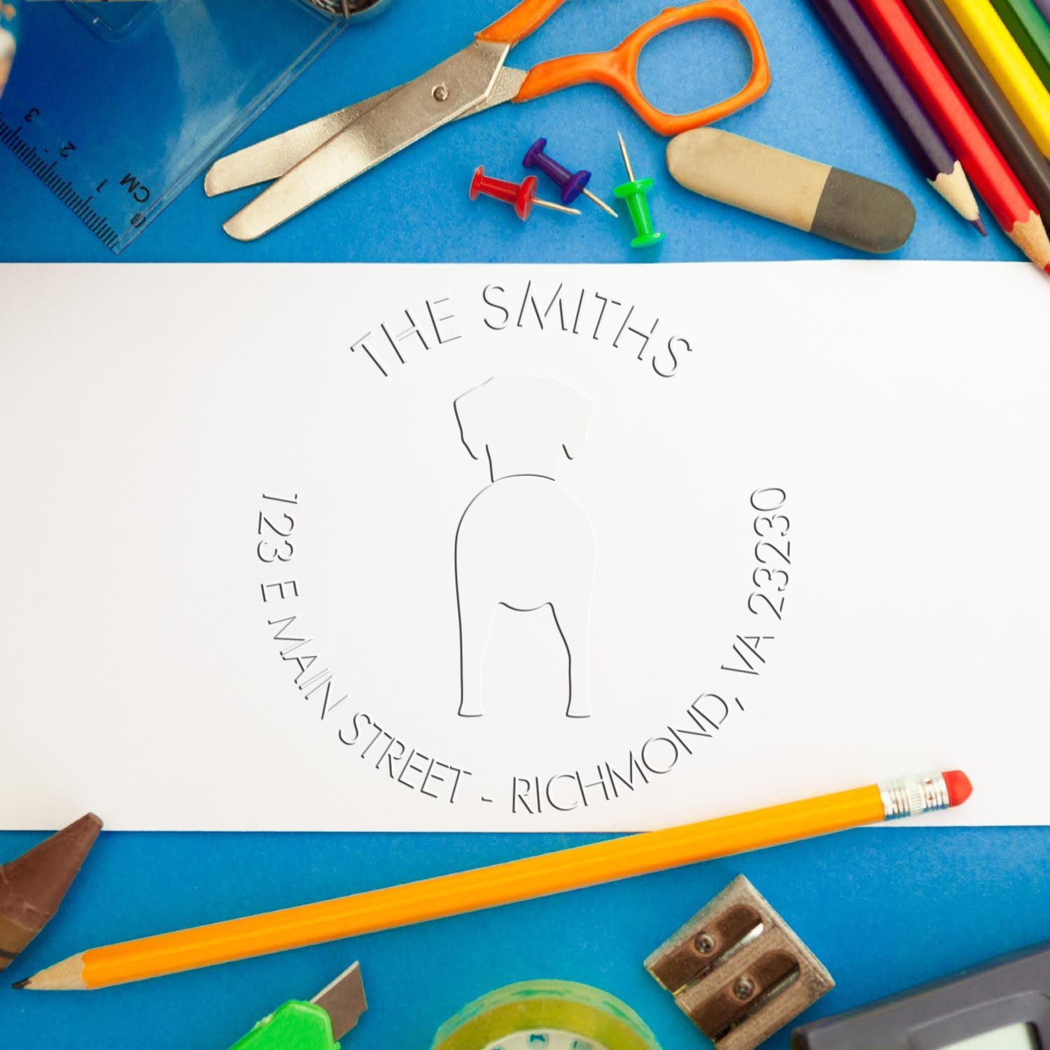 Soft Personalized Return Address Embosser with Dalmatian Dog