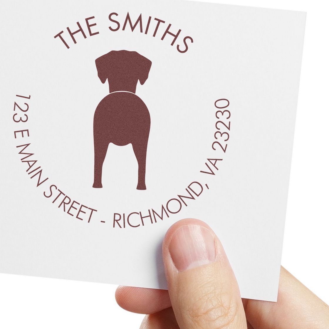 Wood Handle Dalmatian Custom Pet Address Rubber Stamp - Engineer Seal Stamps