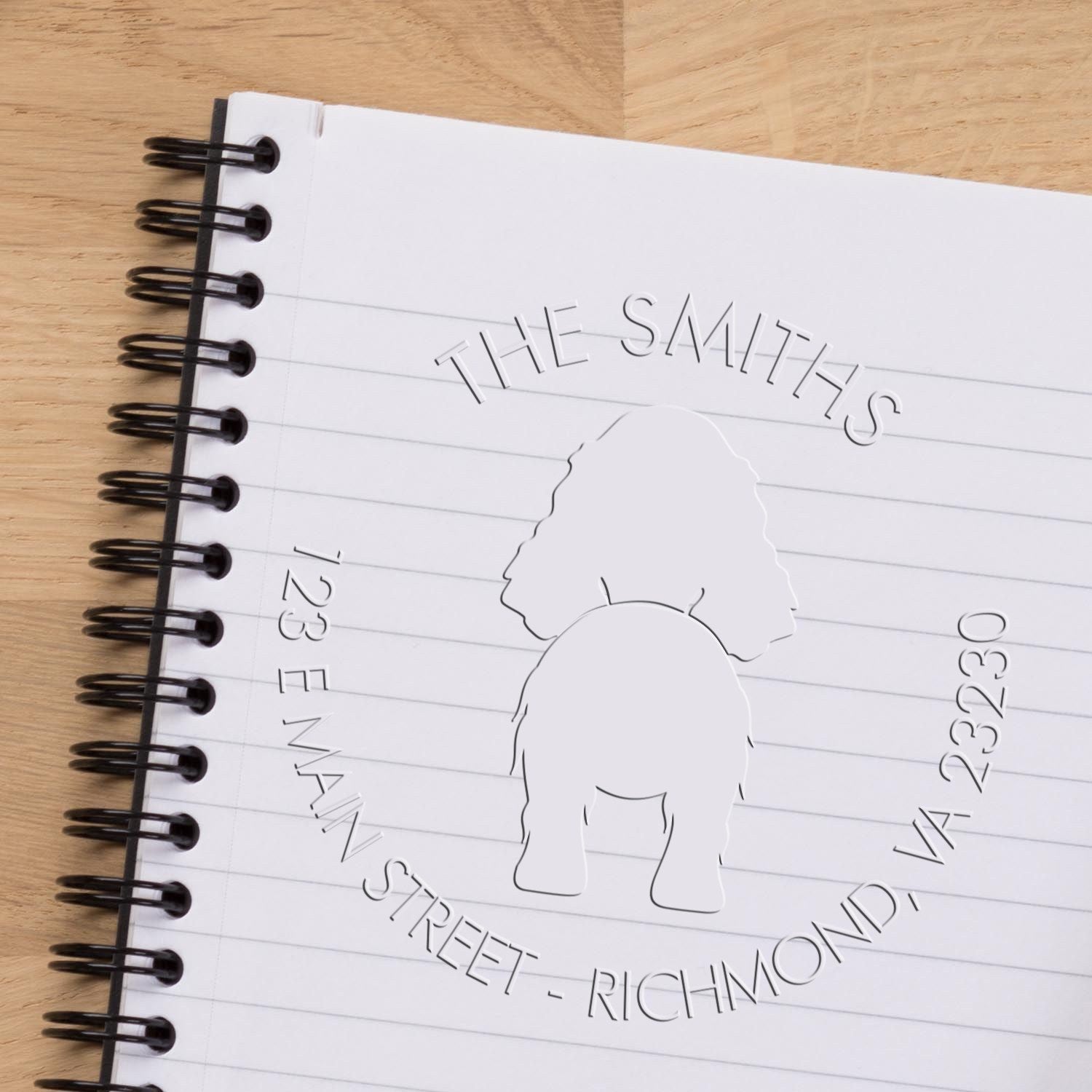 Desk English Cocker Spaniel Customizable Return Address Embossing Stamp - Engineer Seal Stamps