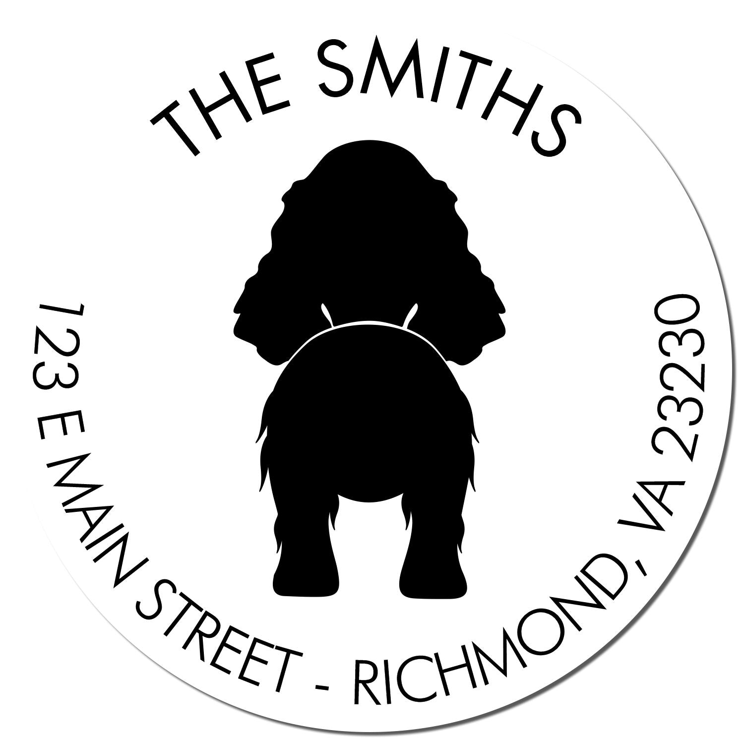 Self-Inking English Cocker Spaniel Custom-Made Mailing Address Stamp for Envelopes - Engineer Seal Stamps