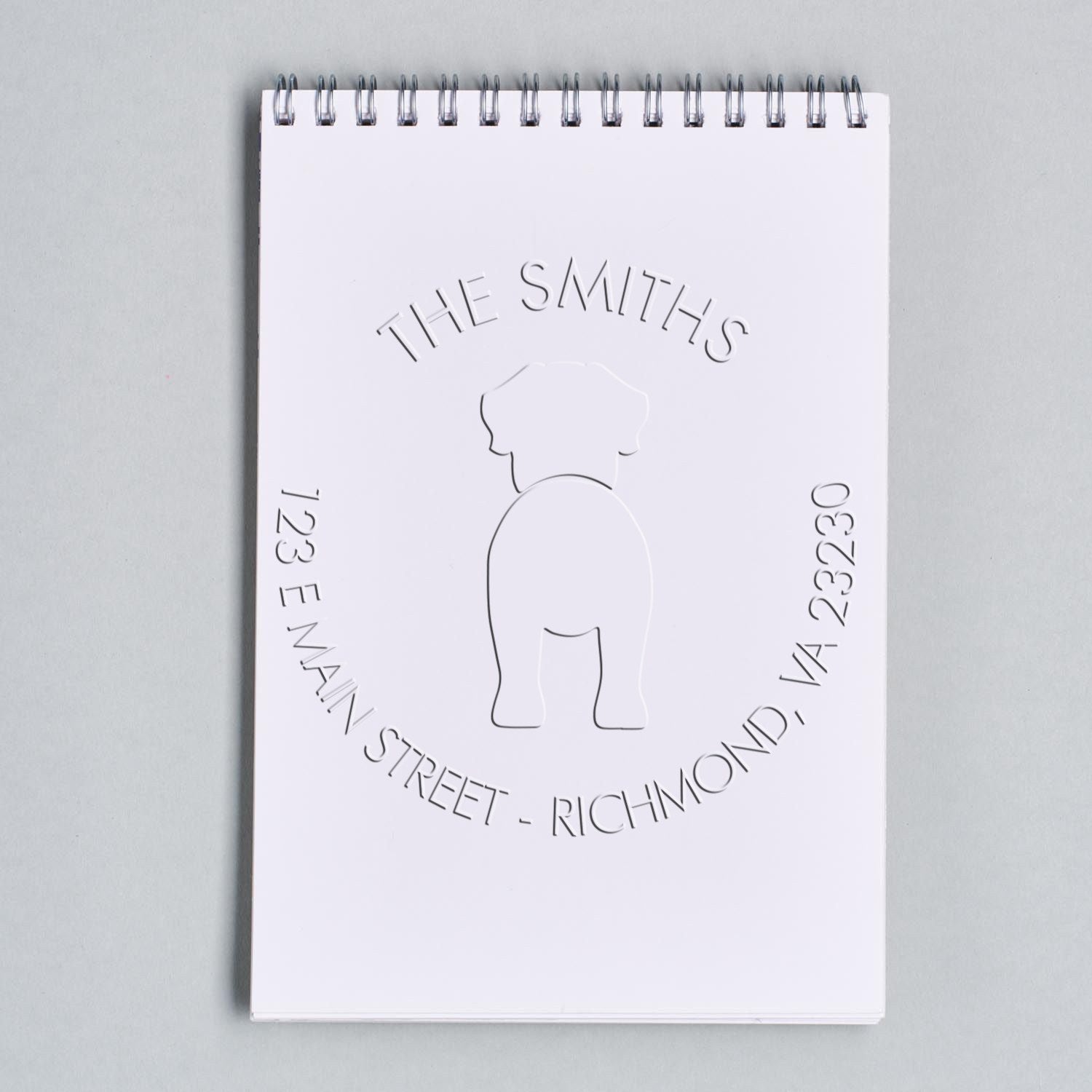 Hybrid English Mastiff Dog Custom Return Address Embosser Seal - Engineer Seal Stamps