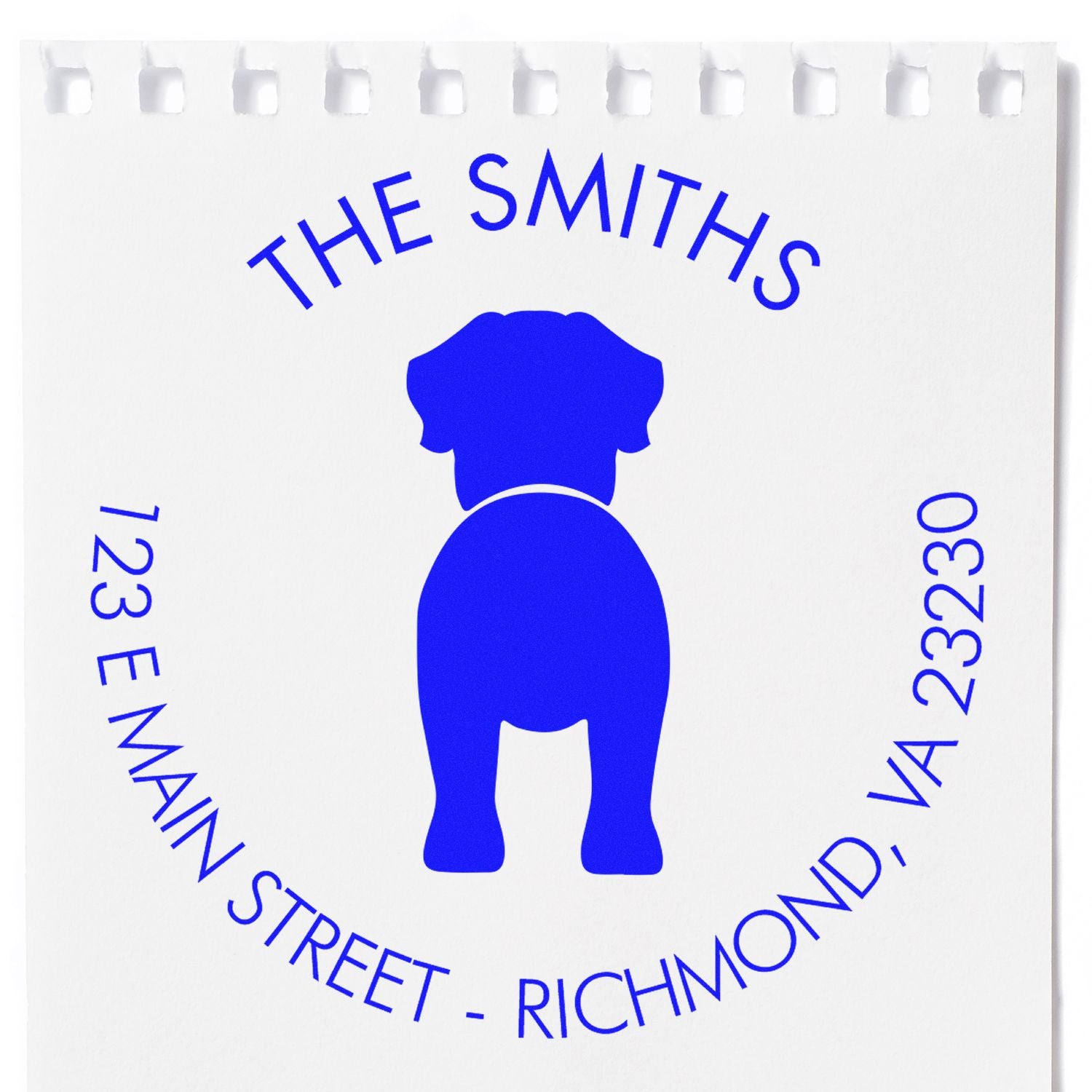 Self-Inking English Mastiff Custom-Made Mailing Address Stamper - Engineer Seal Stamps