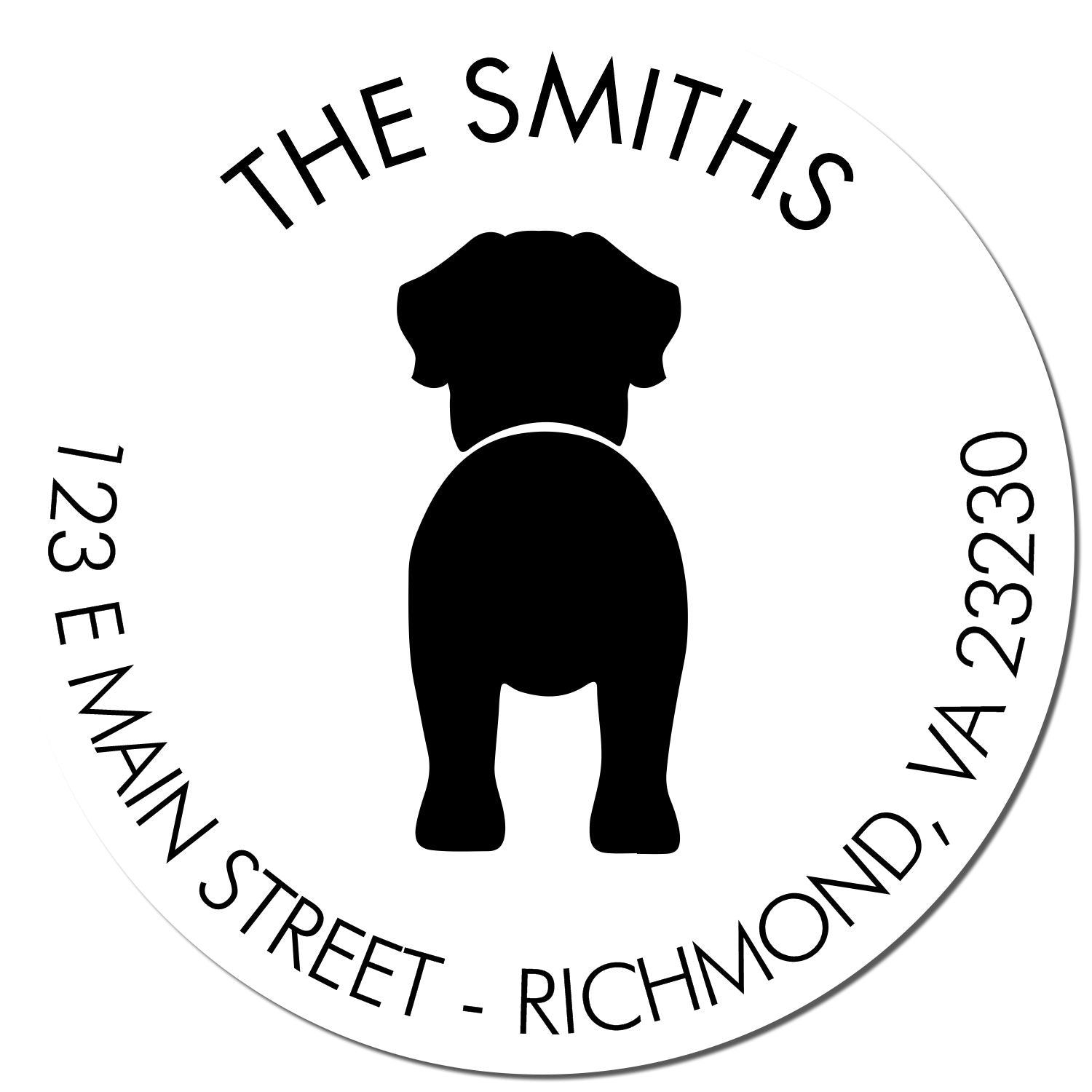 Slim Pre-Inked English Mastiff Custom New Address Stamp - Engineer Seal Stamps