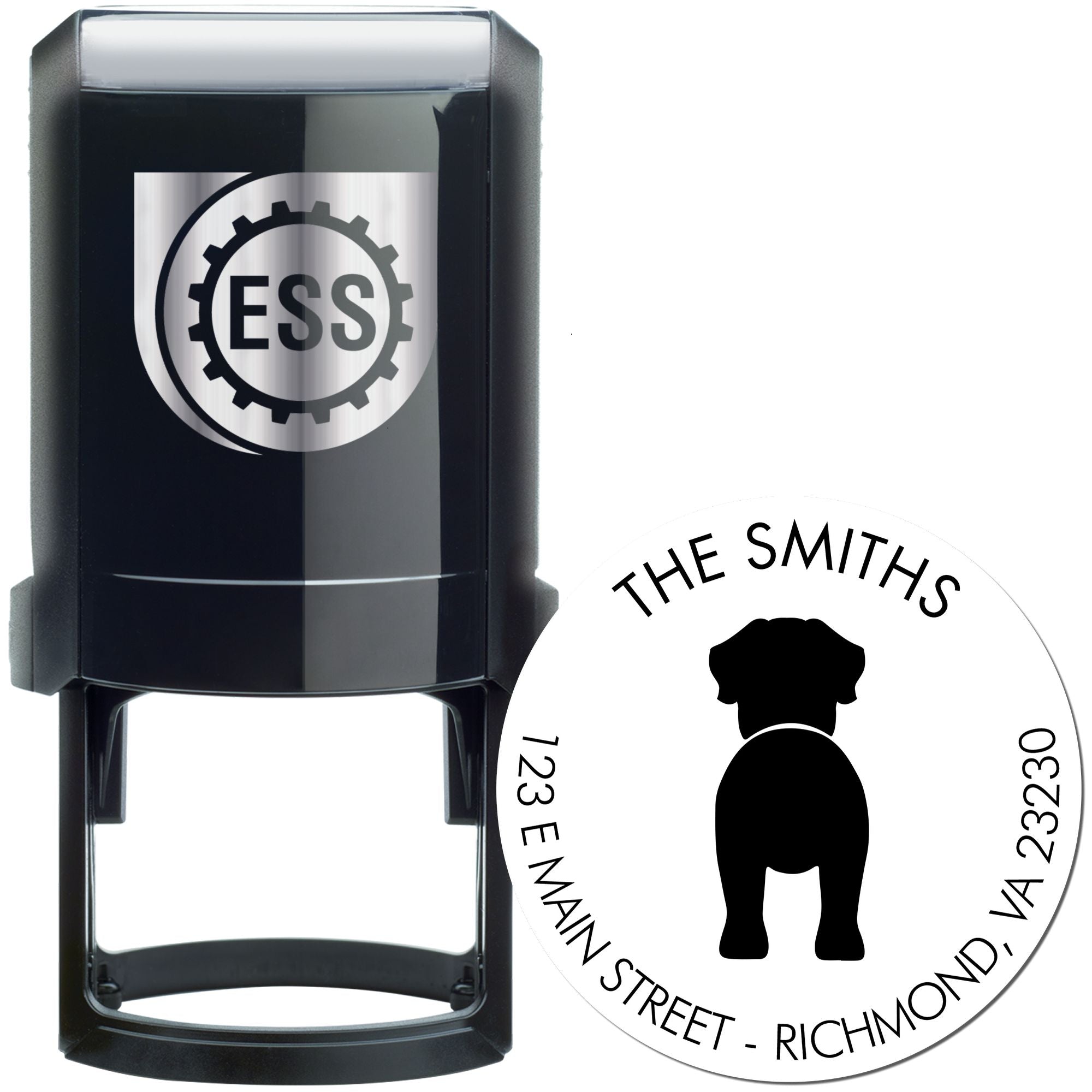 Self-Inking English Mastiff Custom-Made Mailing Address Stamper - Engineer Seal Stamps