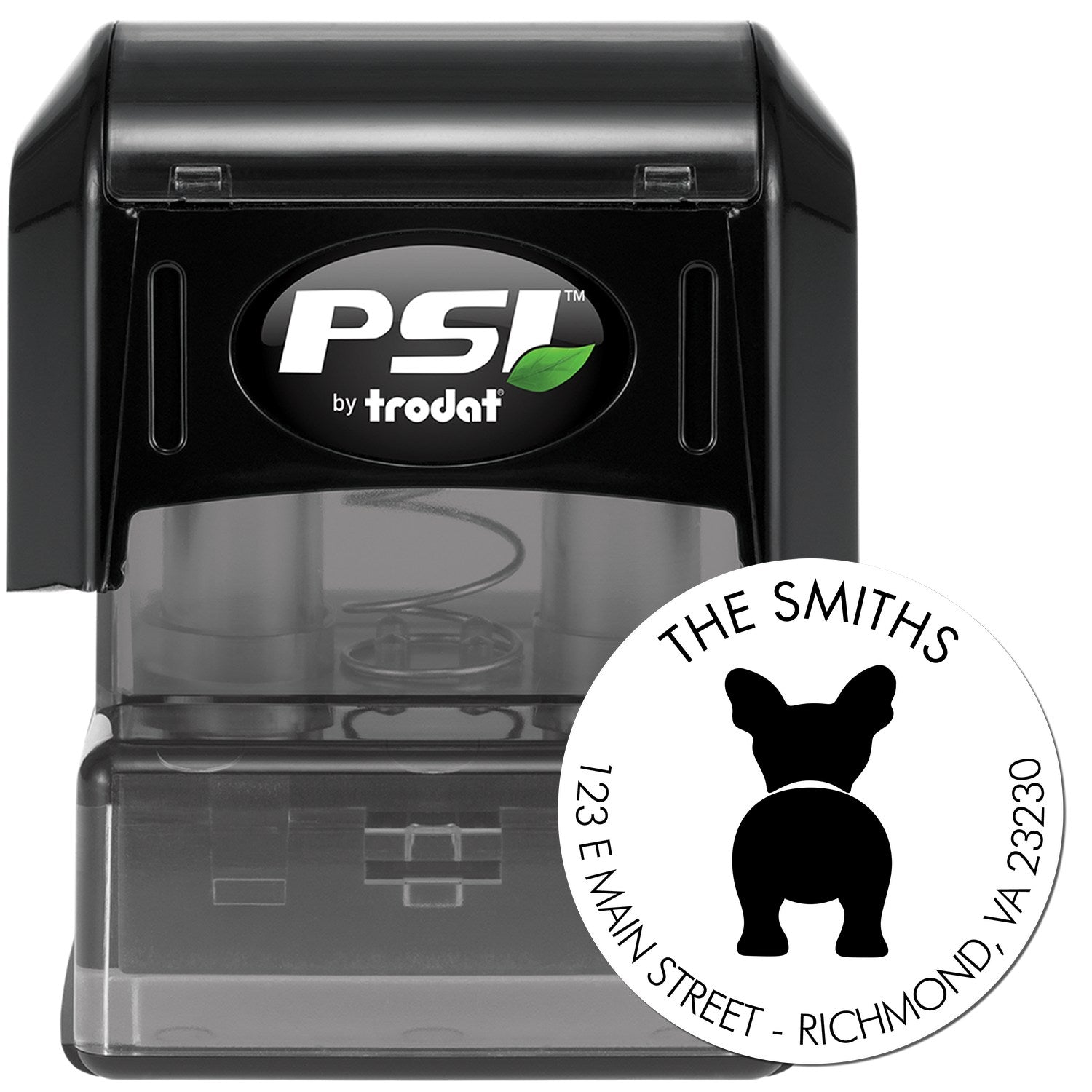 PSI Pre-Inked French Bulldog Mailing Stamp - Engineer Seal Stamps