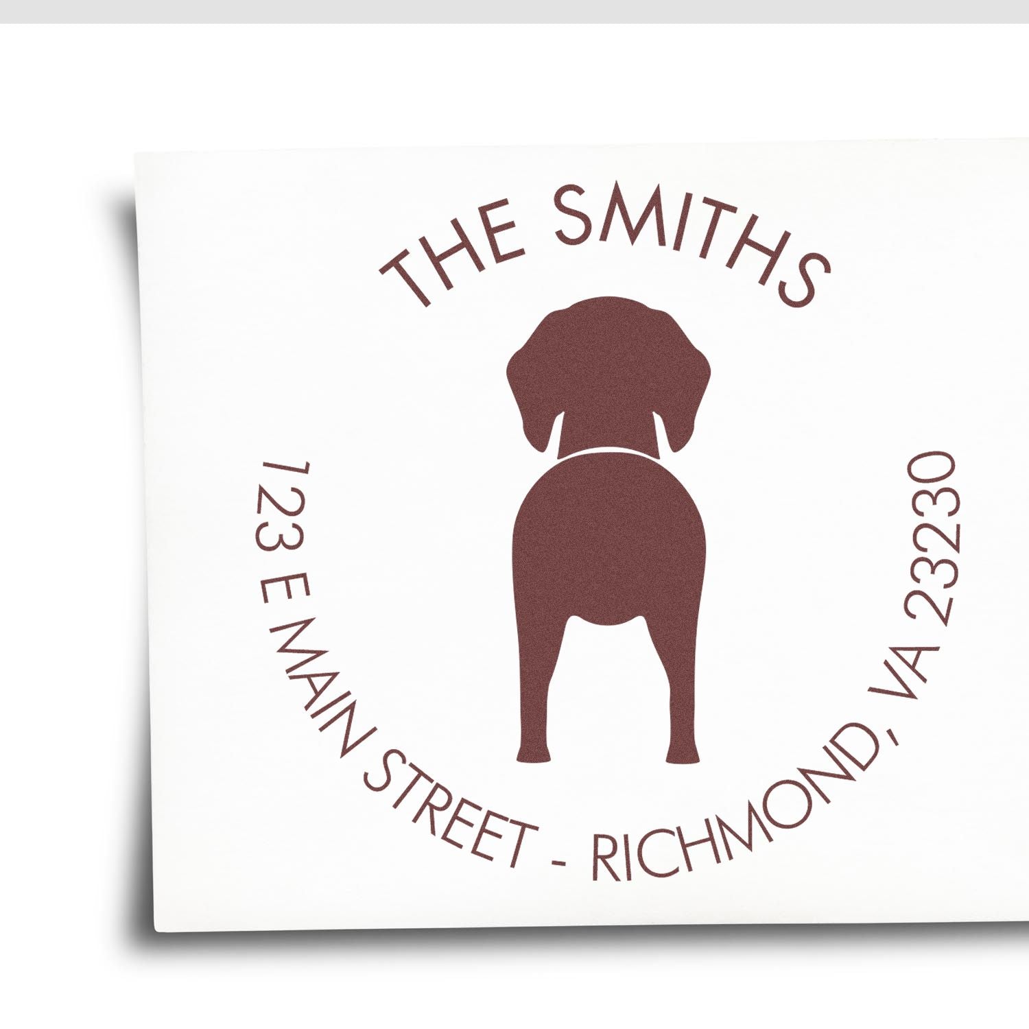 Slim Pre-Inked German Shorthaired Pointer Custom Mail Label Stamp - Engineer Seal Stamps