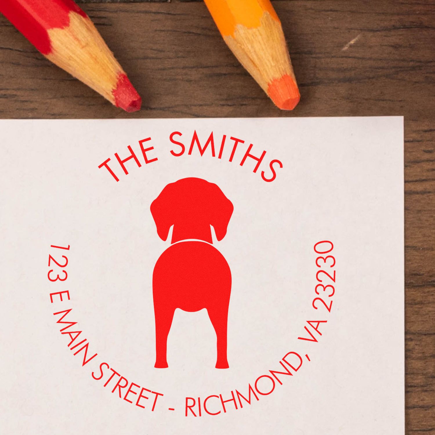 PSI Pre-Inked German Shorthaired Pointer Mailing Stamp for Envelopes - Engineer Seal Stamps