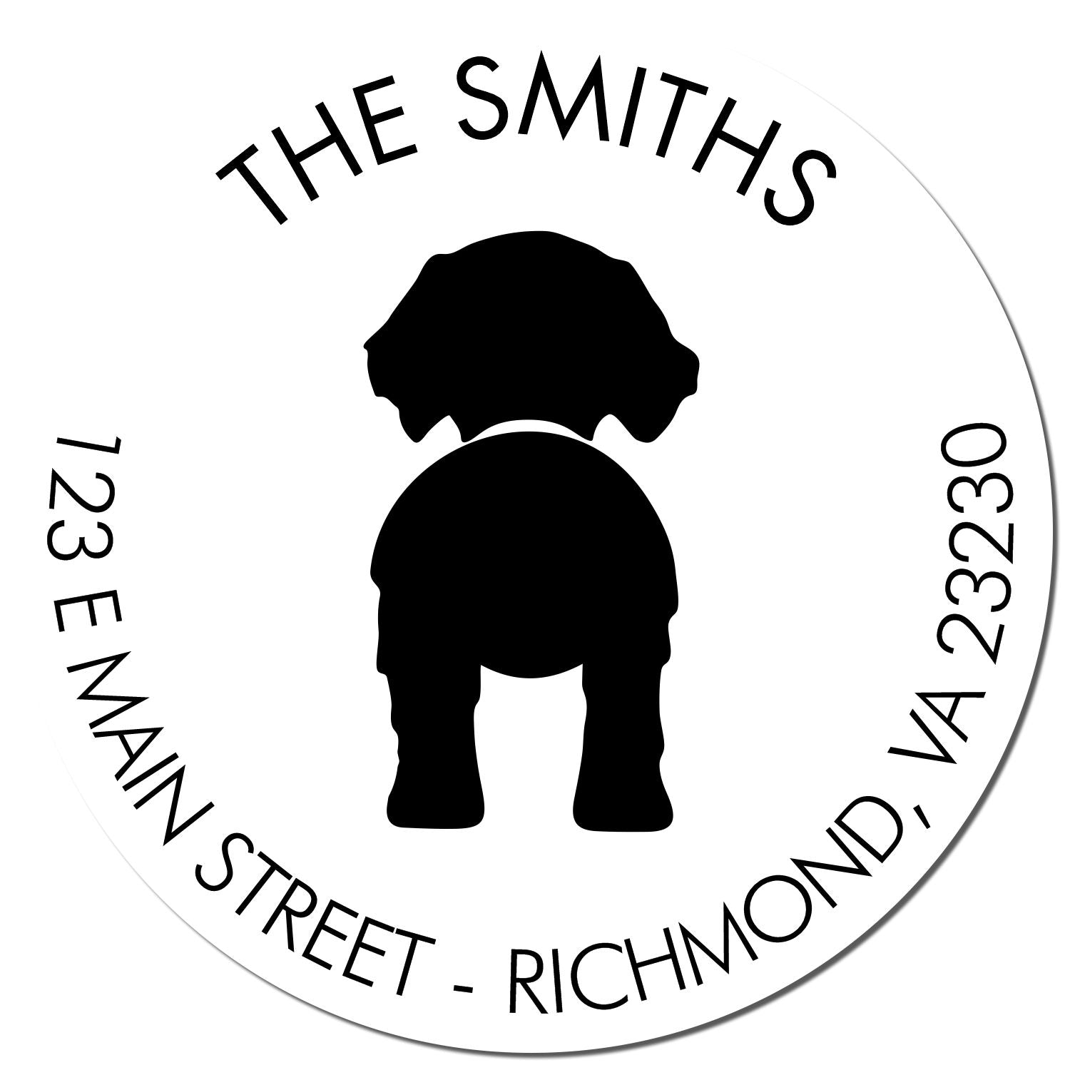 PSI Pre-Inked Golden Retriever Mailing Stamper - Engineer Seal Stamps