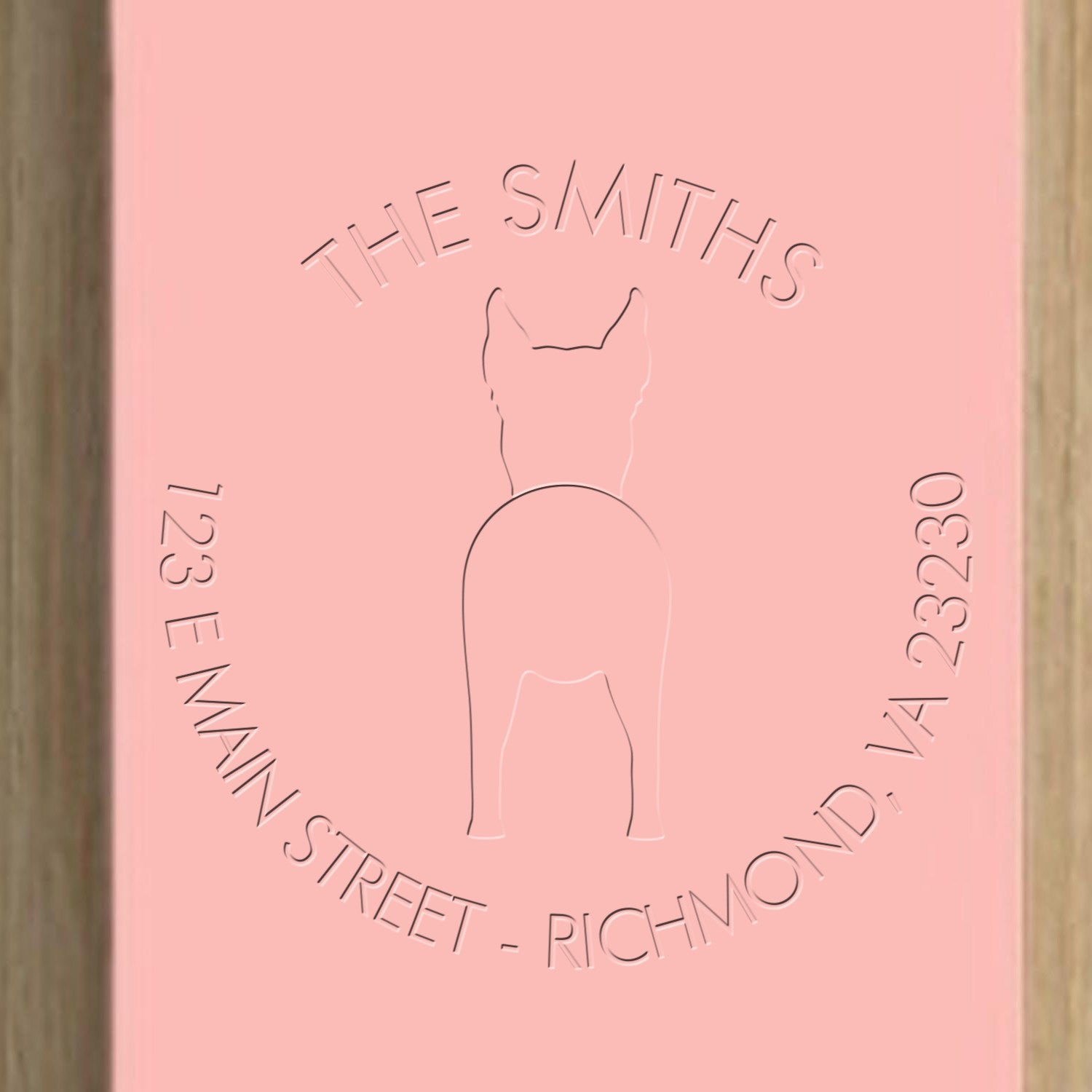 Soft Personalized Address Return Embosser Seal with Great Dane Cropped Ears Dog - Engineer Seal Stamps