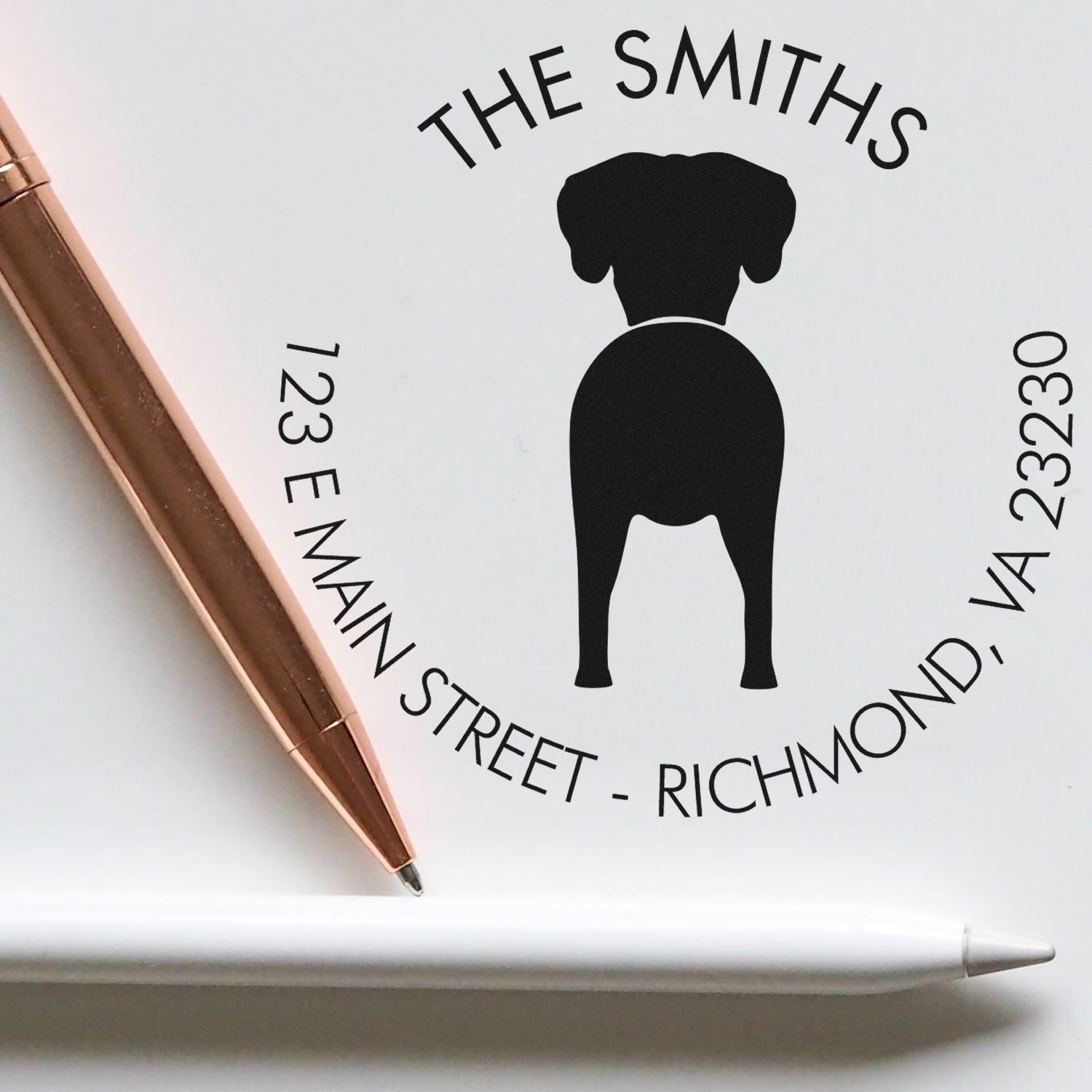 Self-Inking Great Dane Custom-Made Mailing Stamp - Engineer Seal Stamps