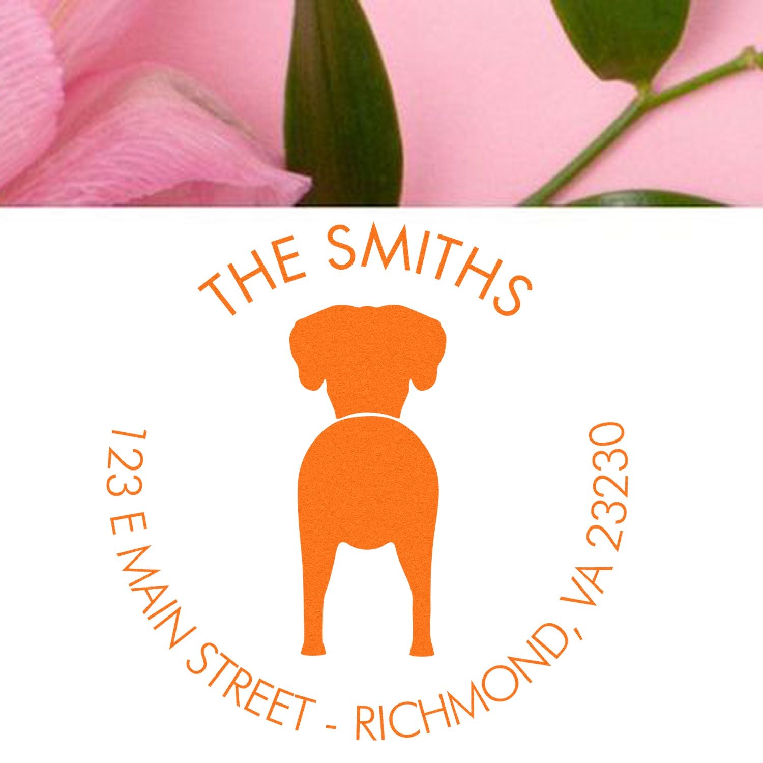 Self-Inking Great Dane Custom-Made Mailing Stamp - Engineer Seal Stamps