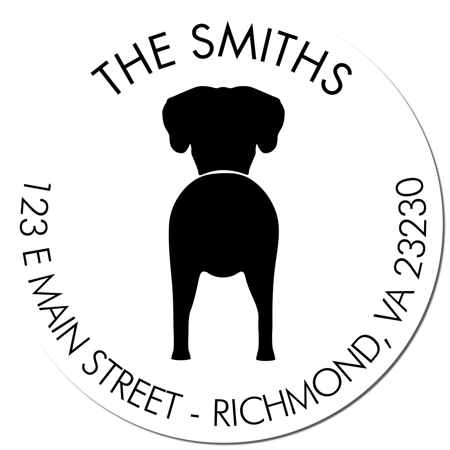 PSI Pre-Inked Great Dane Name and Address Rubber Stamp - Engineer Seal Stamps