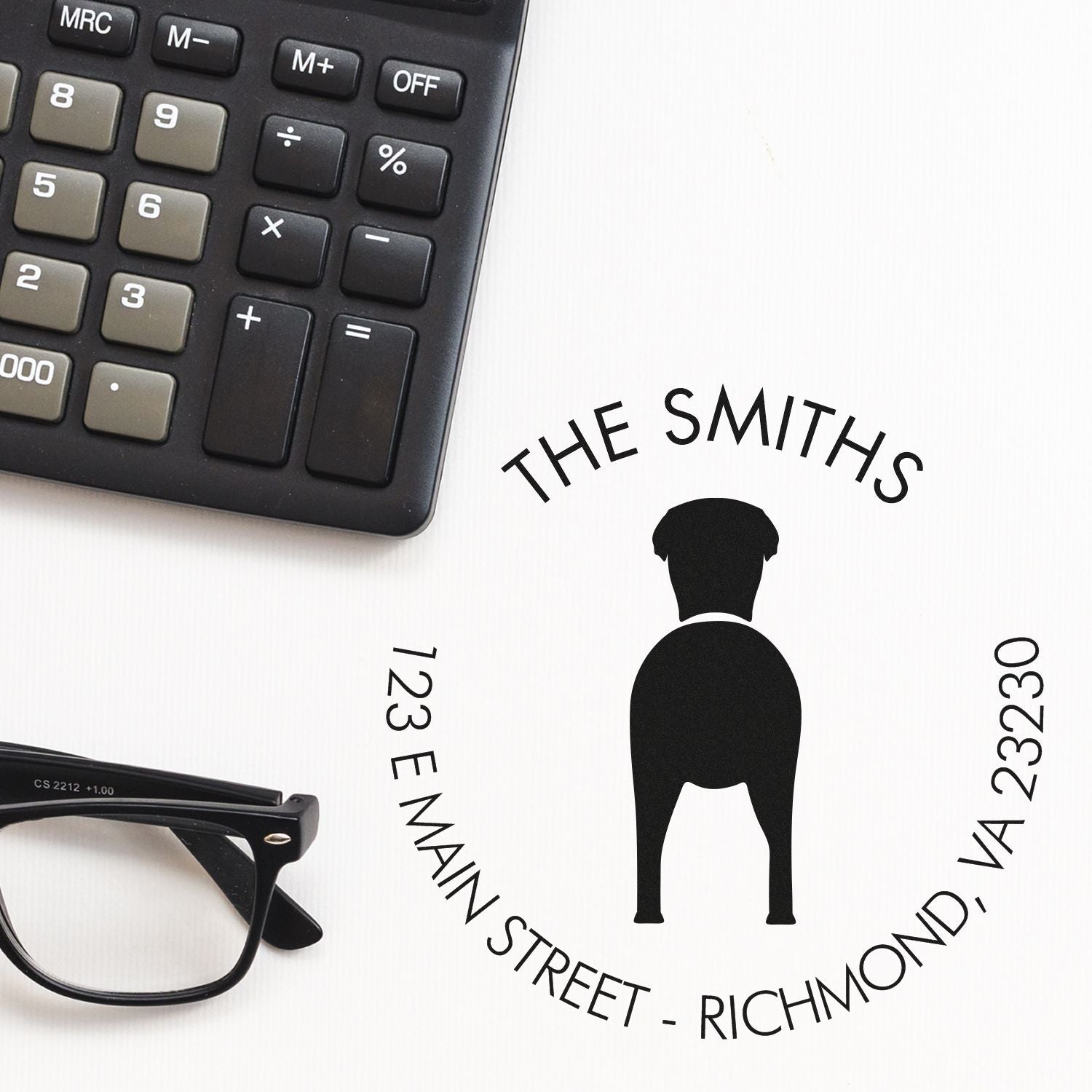 PSI Pre-Inked Greyhound Name and Address Stamp - Engineer Seal Stamps