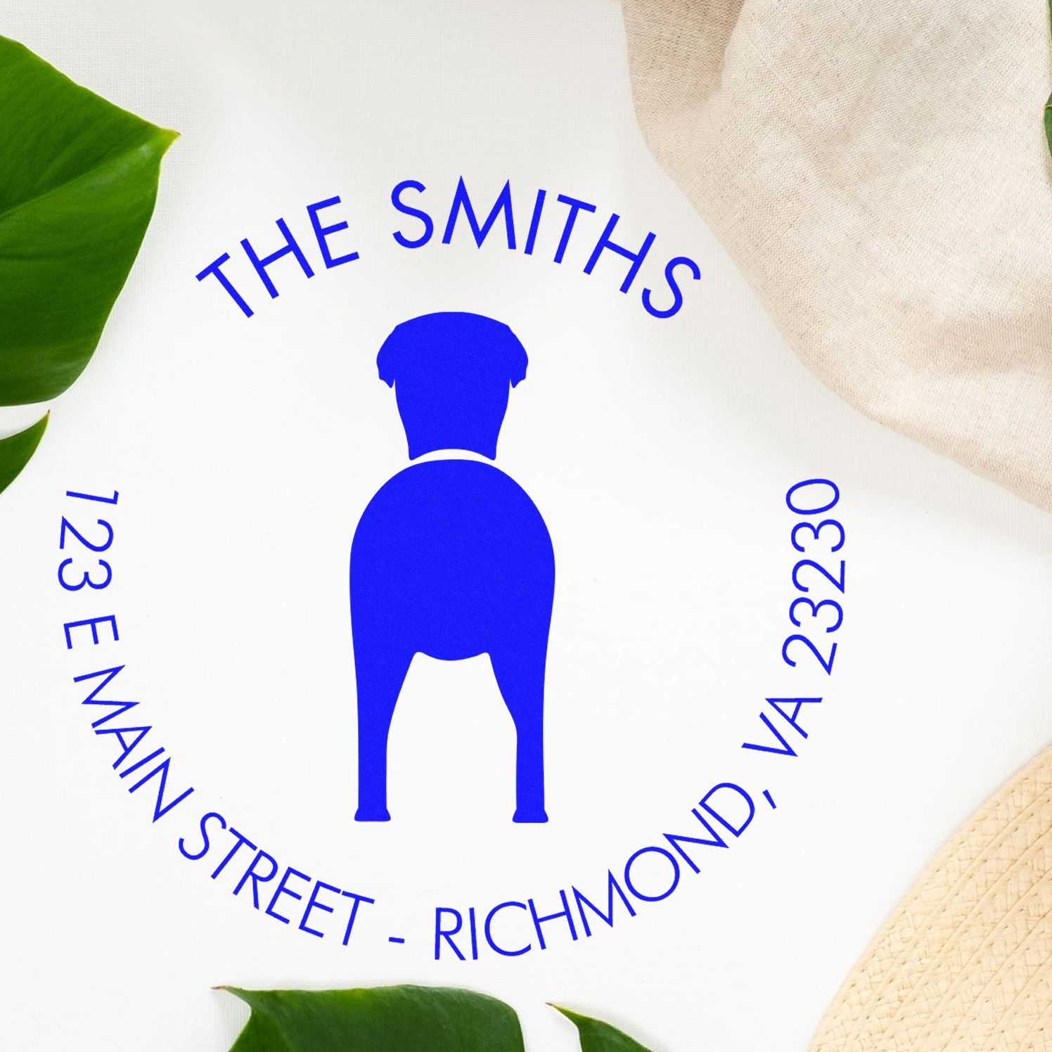 Wood Handle Greyhound Custom Return Address Stamp - Engineer Seal Stamps