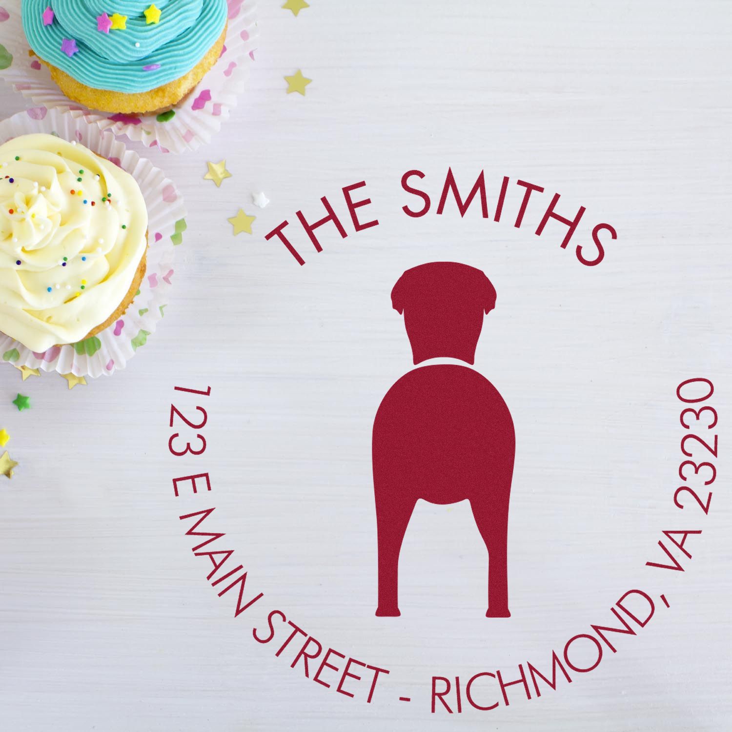 PSI Pre-Inked Greyhound Name and Address Stamp - Engineer Seal Stamps