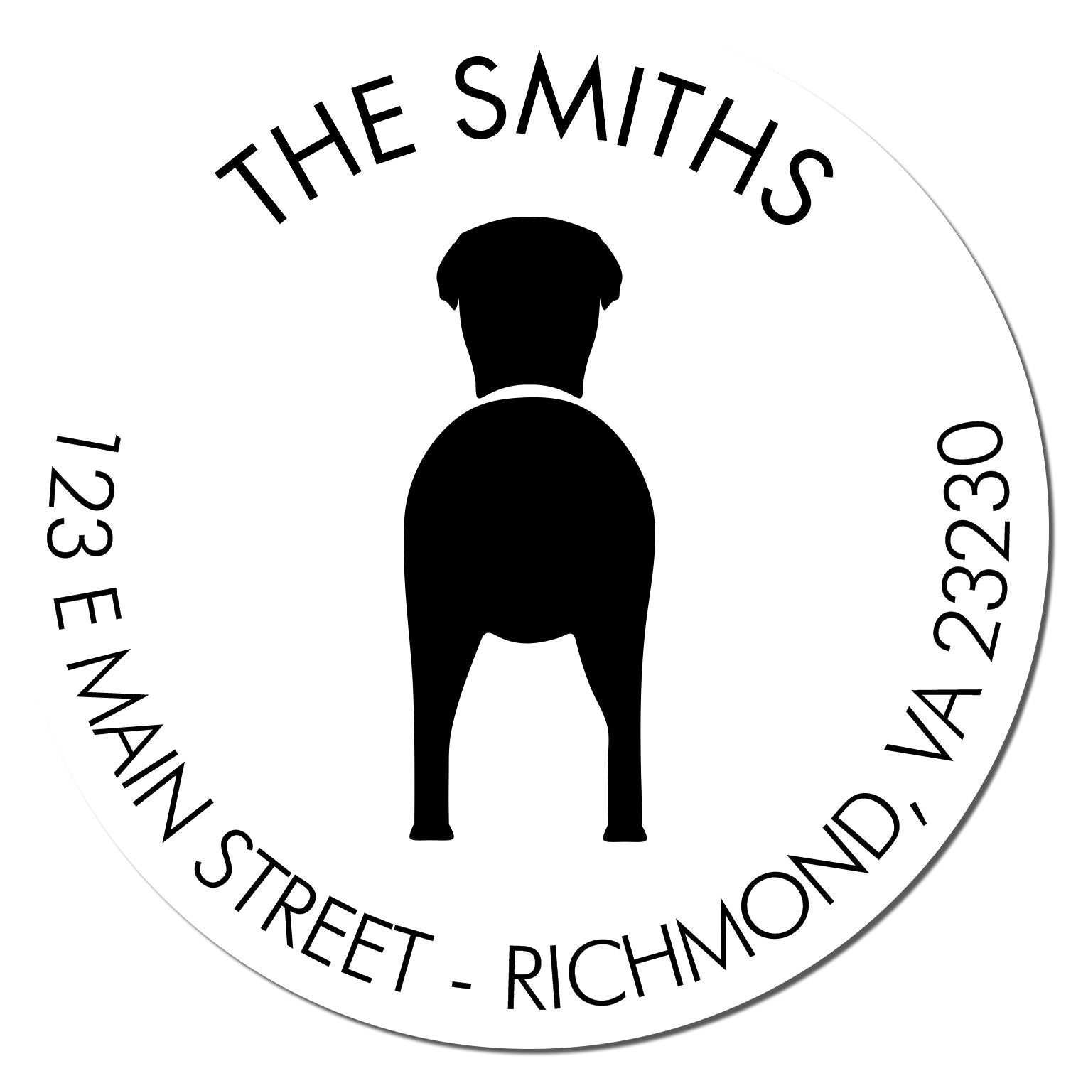 PSI Pre-Inked Greyhound Name and Address Stamp - Engineer Seal Stamps