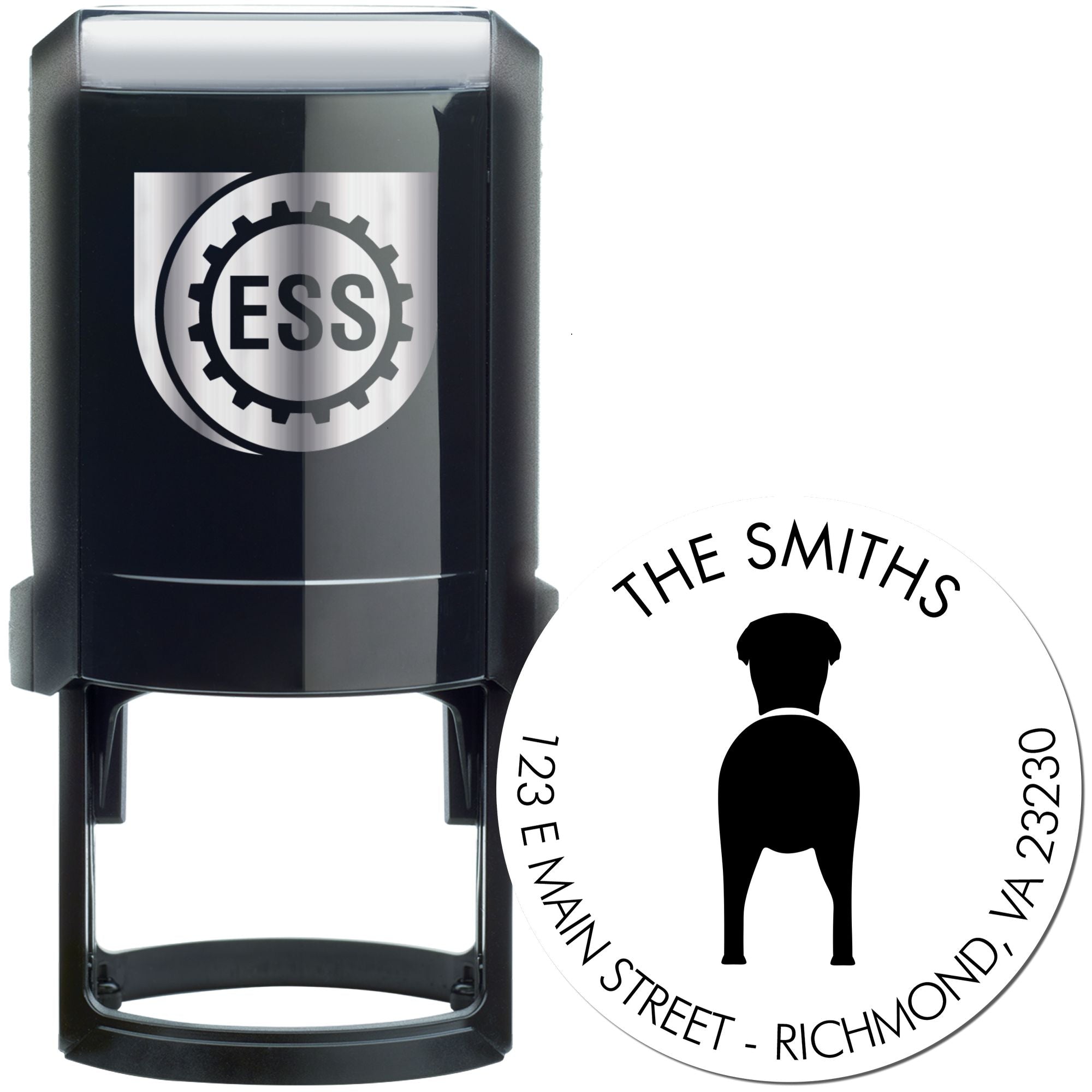 Self-Inking Greyhound Custom-Made Mailing Stamp - Engineer Seal Stamps