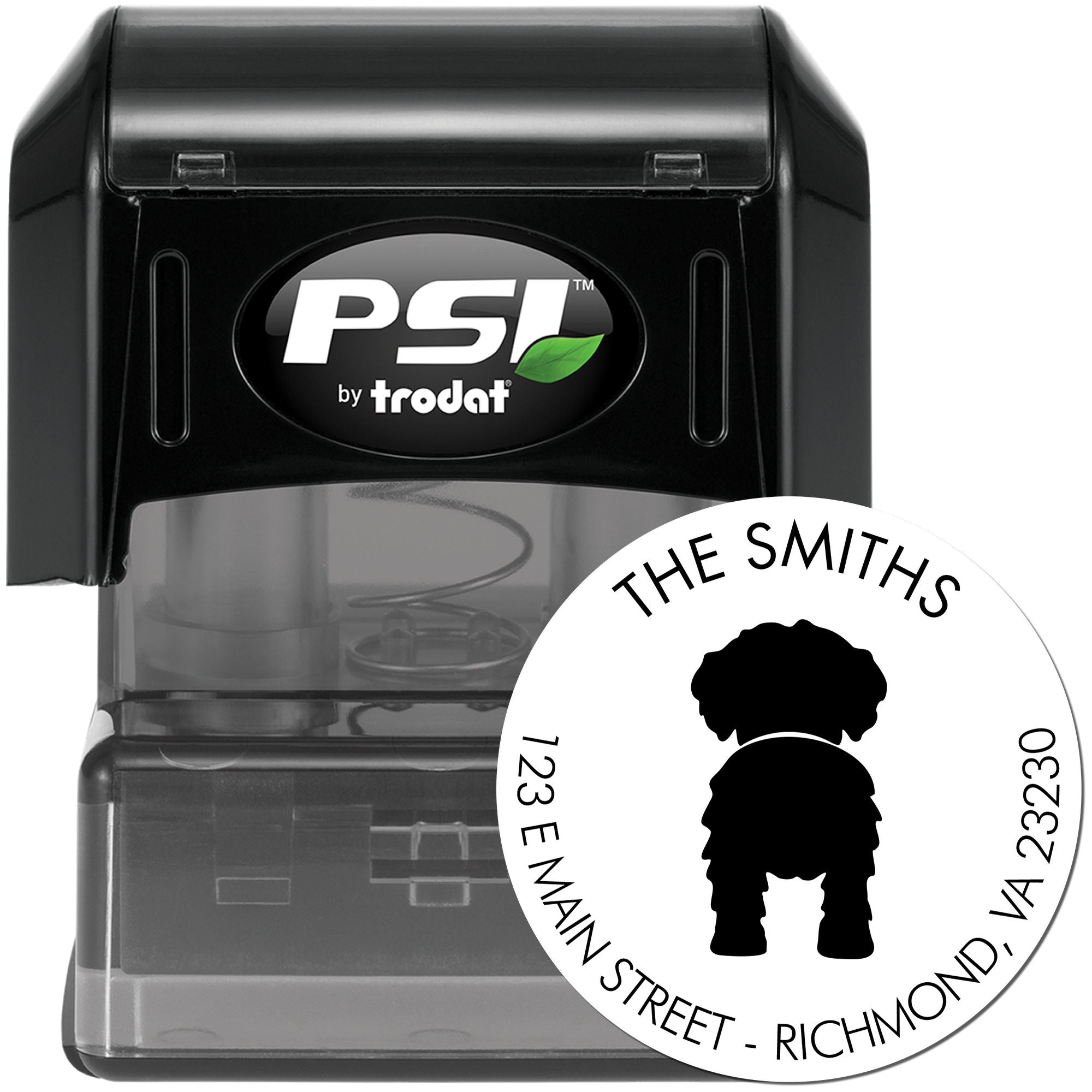 PSI Pre-Inked Havanese Name and Address Stamp - Engineer Seal Stamps