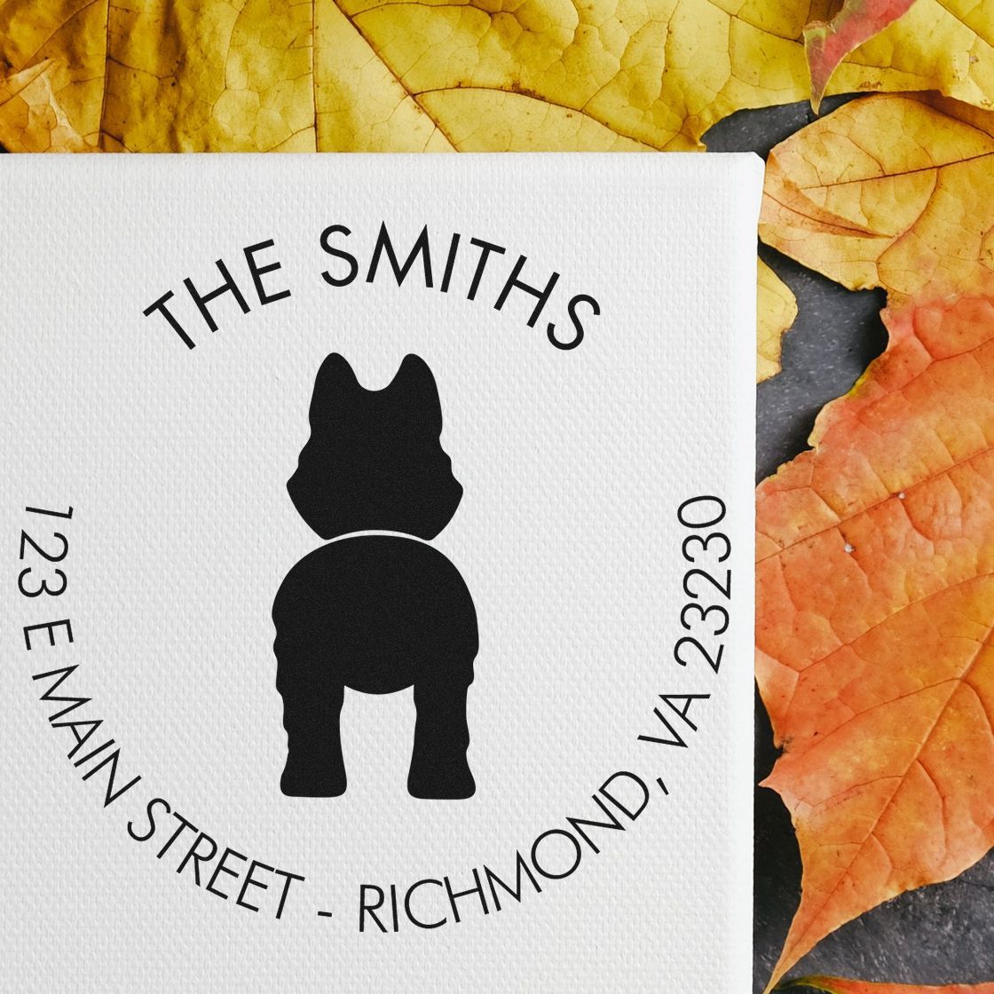 Wood Handle Husky Custom Return Address Stamp for Envelopes - Engineer Seal Stamps