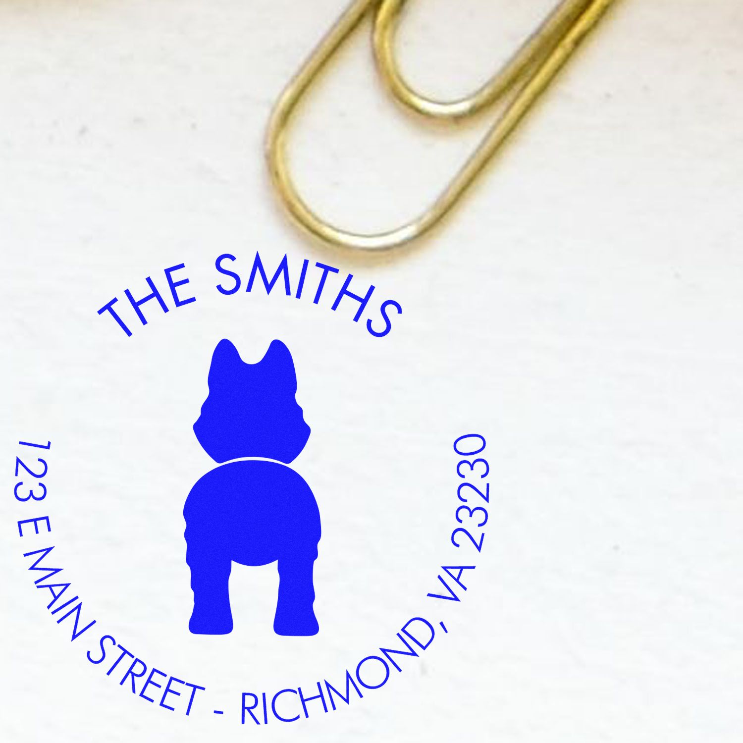 Wood Handle Husky Custom Return Address Stamp for Envelopes - Engineer Seal Stamps