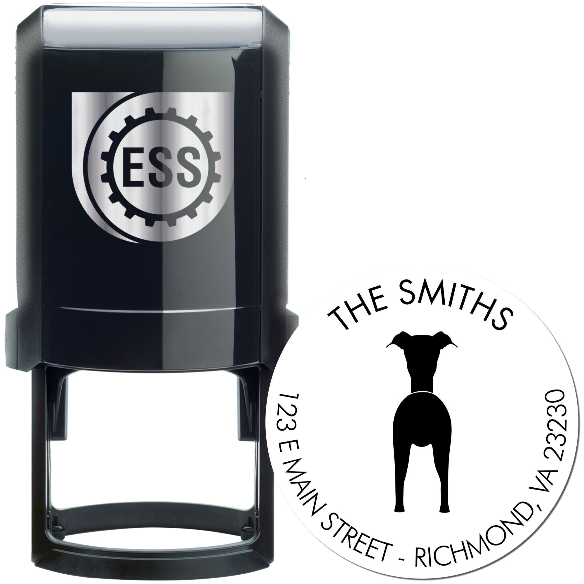 Self-Inking Italian Greyhound Custom-Made Mailing Stamper - Engineer Seal Stamps