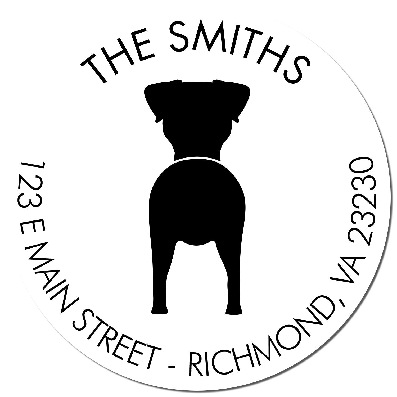 Wood Handle Jack Russell Terrier Custom Return Address Stamp for Envelopes - Engineer Seal Stamps