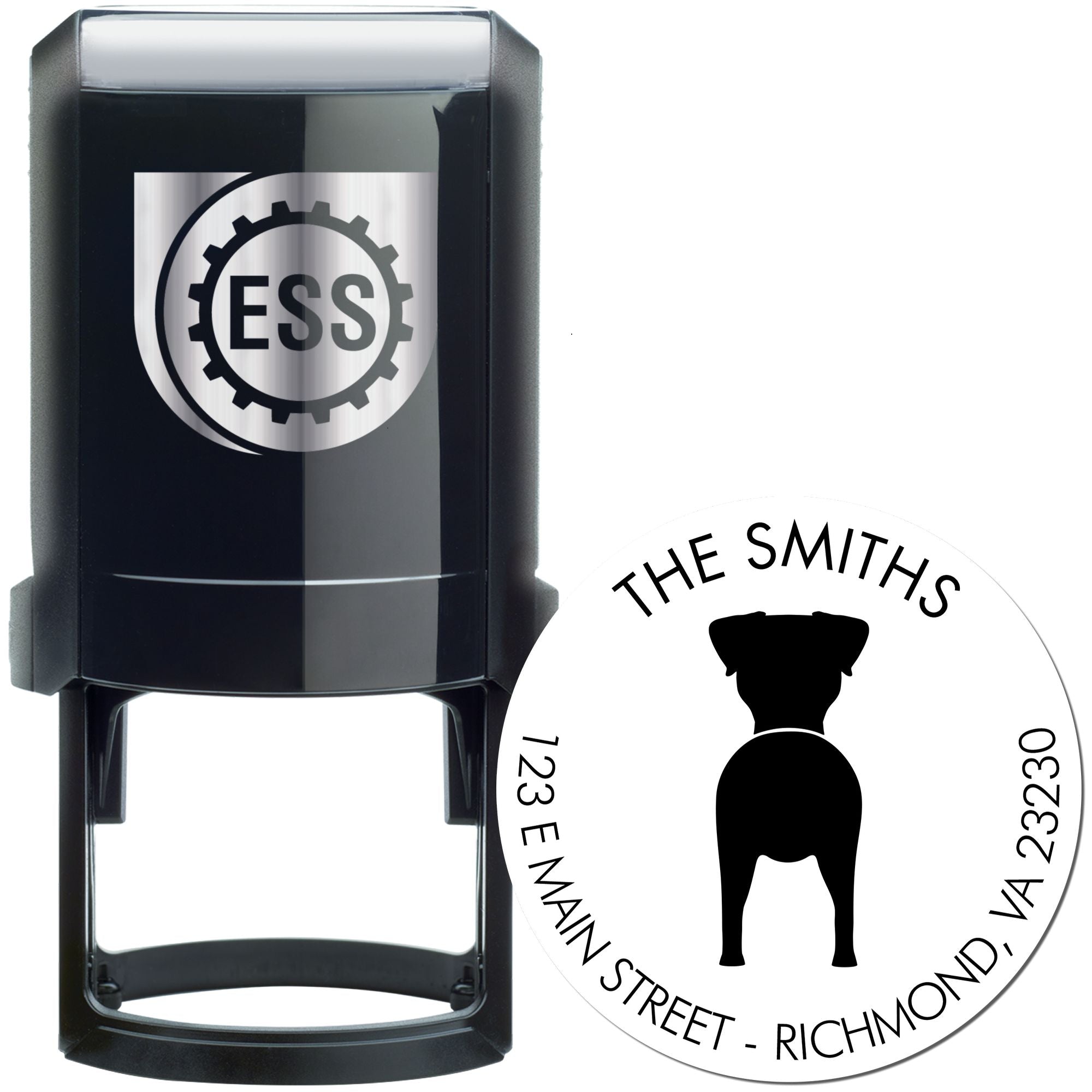 Self-Inking Jack Russell Terrier Custom-Made Mailing Stamper - Engineer Seal Stamps