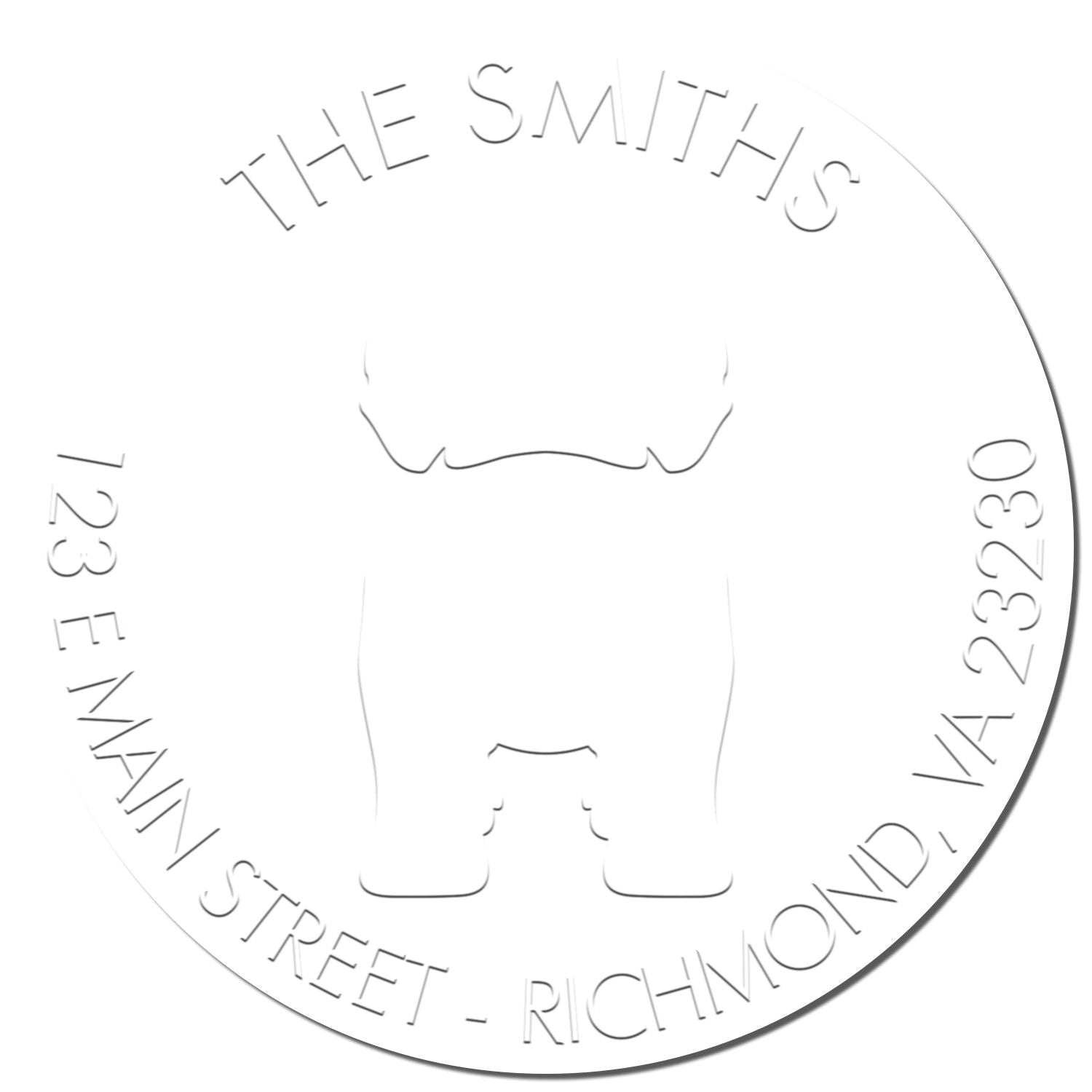 Desk Labradoodle Customizable Mail Address Embosser Seal - Engineer Seal Stamps