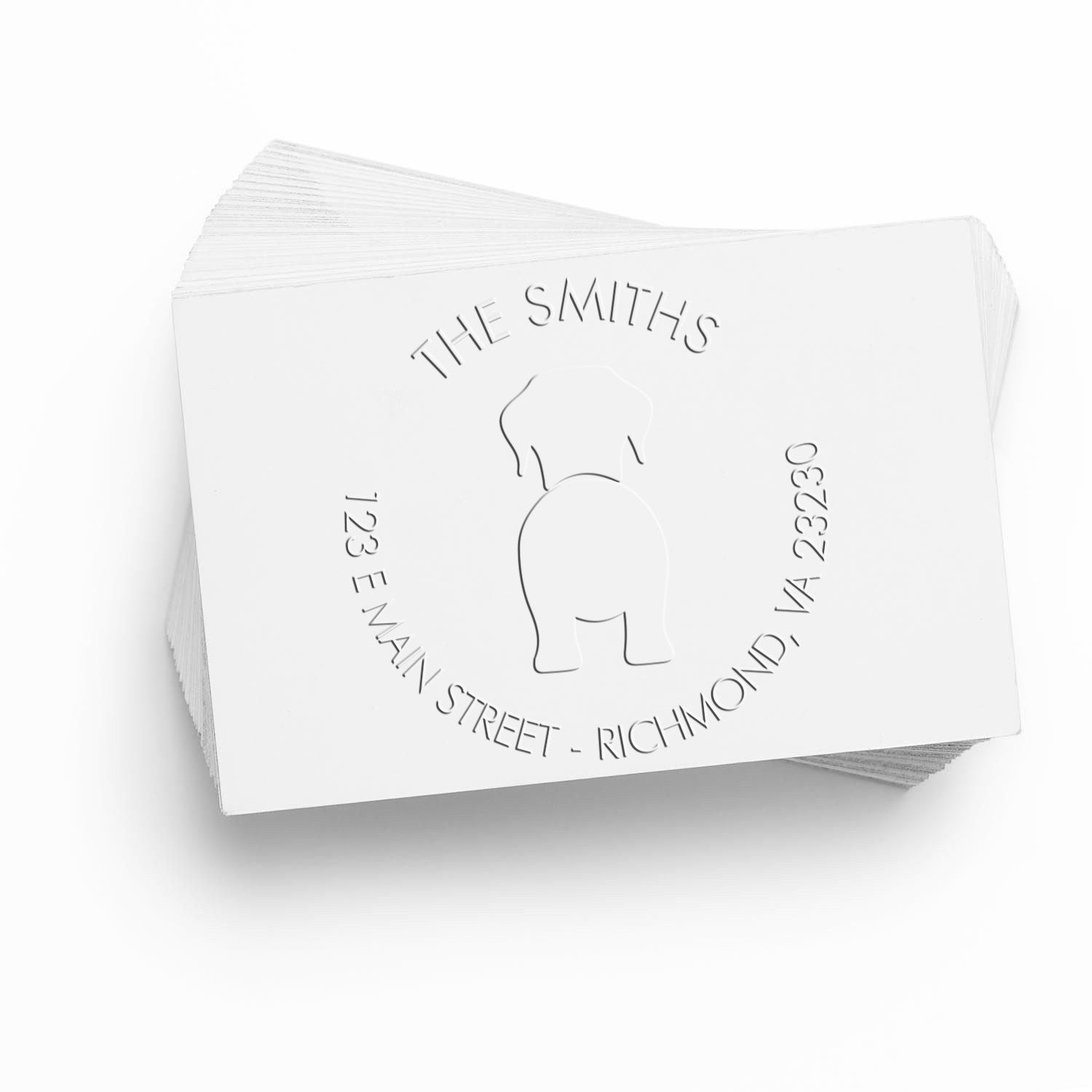 Hybrid Labrador Dog Custom Address Return Embossed Stamp - Engineer Seal Stamps