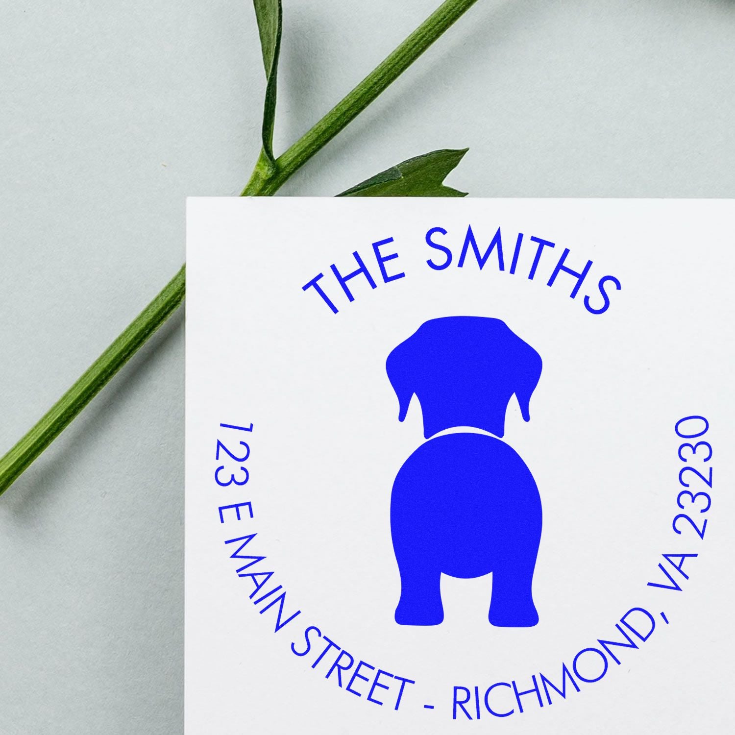 Self-Inking Labrador Custom-Made Name and Address Rubber Stamp - Engineer Seal Stamps