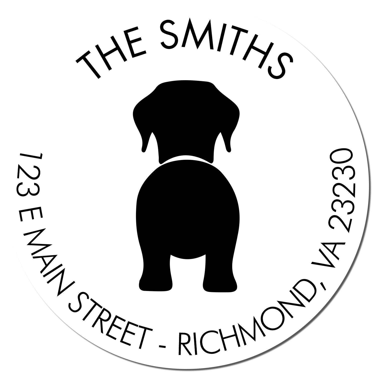 Slim Pre-Inked Labrador Customized Name and Address Rubber Stamp - Engineer Seal Stamps