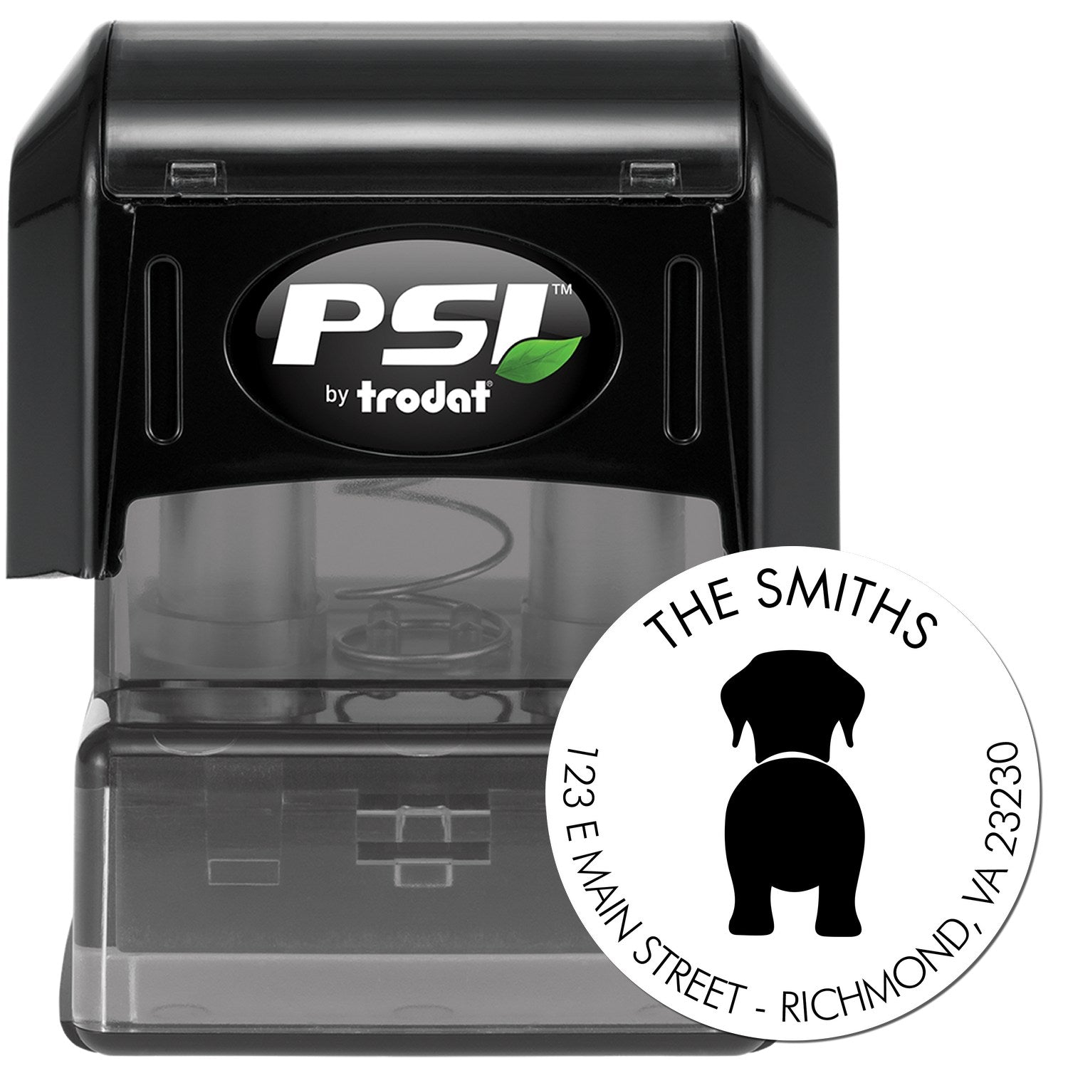 PSI Pre-Inked Labrador New Address Rubber Stamp - Engineer Seal Stamps