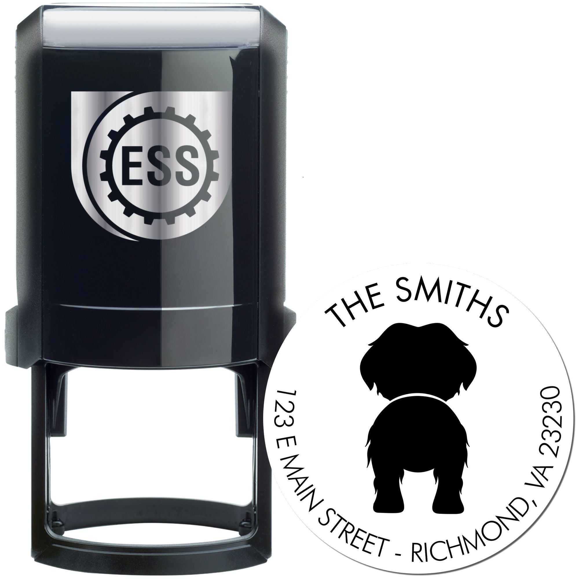 Self-Inking Maltese Custom-Made Name and Address Stamp - Engineer Seal Stamps
