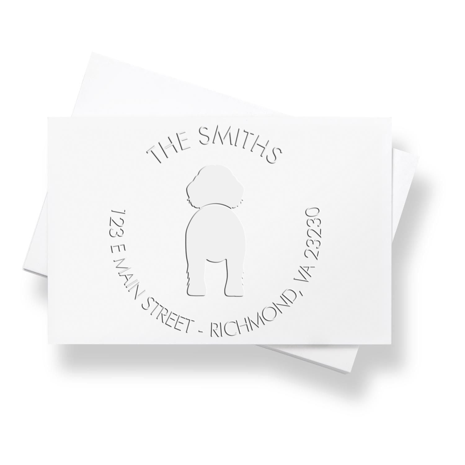 Soft Personalized Mail Address Seal with Newfoundland Dog