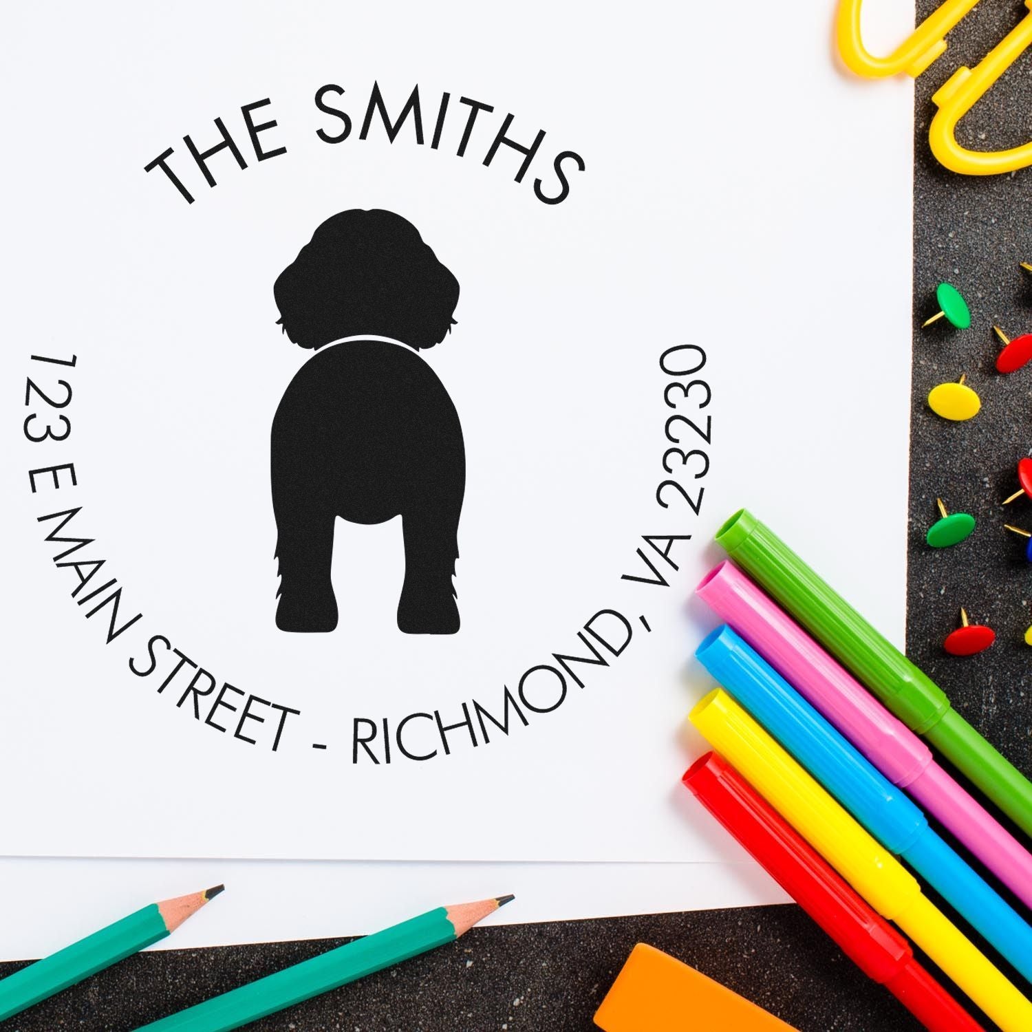 Self-Inking Newfoundland Custom-Made Name and Address Stamp for Envelopes - Engineer Seal Stamps