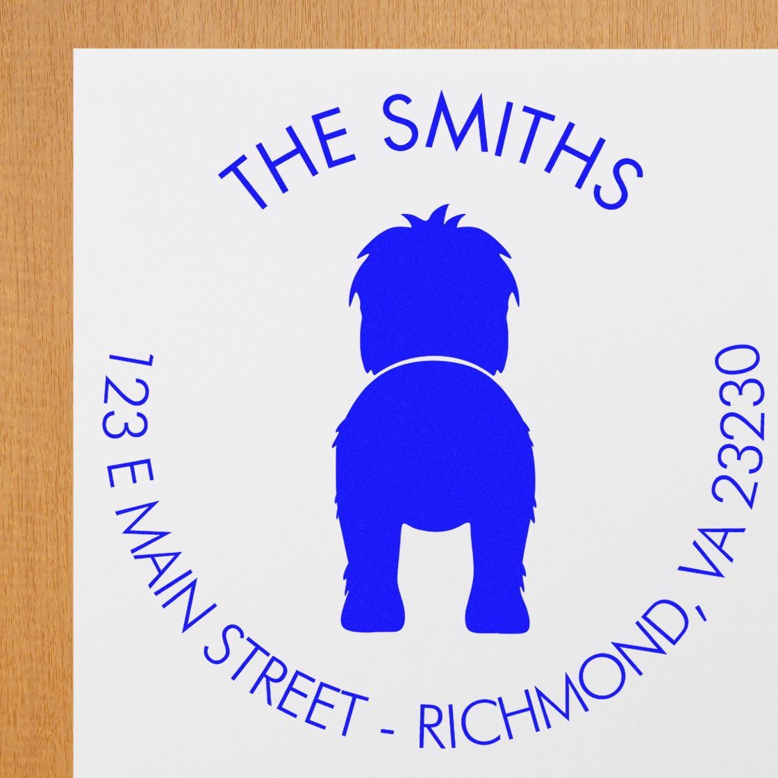 PSI Pre-Inked Old English Sheepdog New Address Stamp for Envelopes - Engineer Seal Stamps