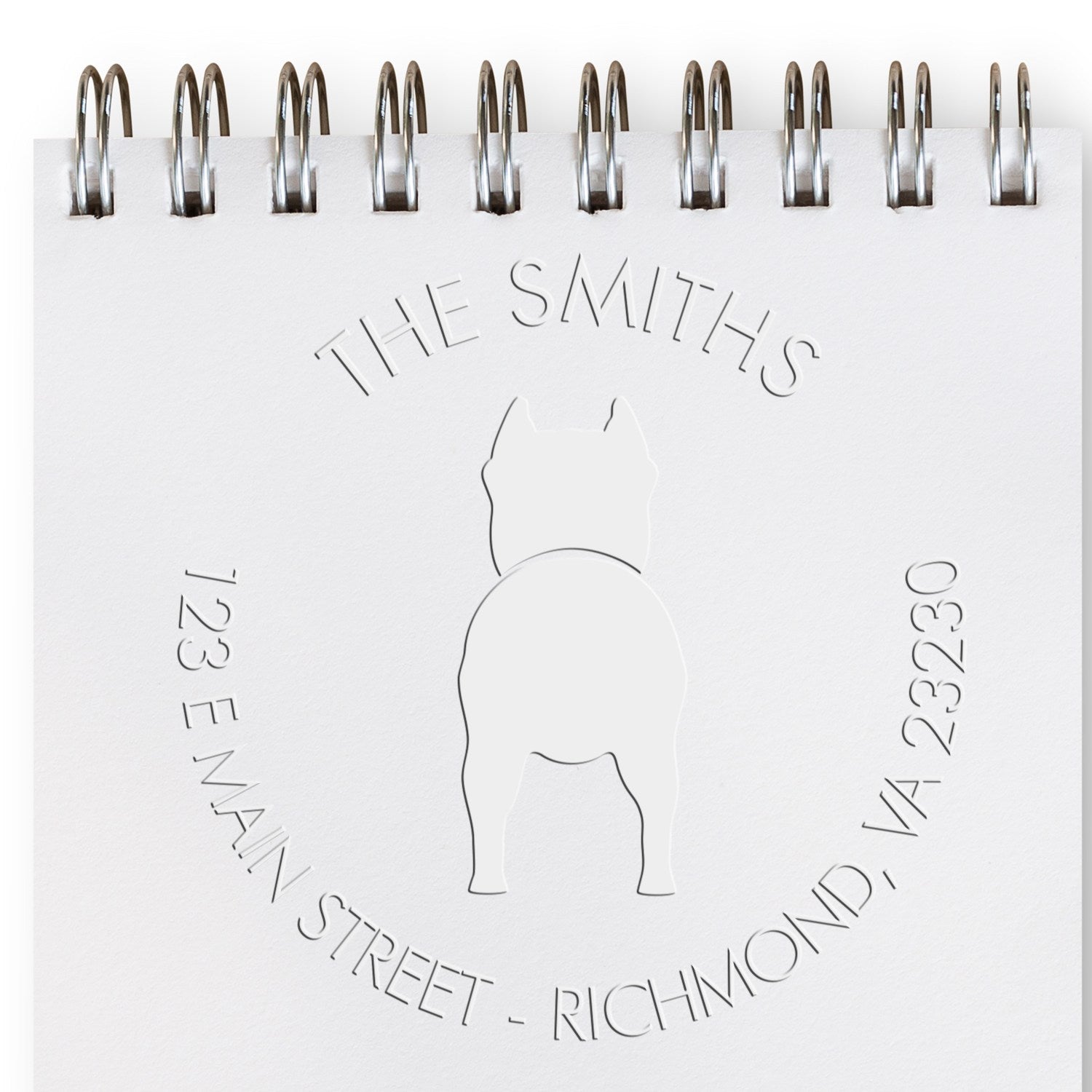 Desk Pitbull Customizable Mail Address Embossed Seal - Engineer Seal Stamps