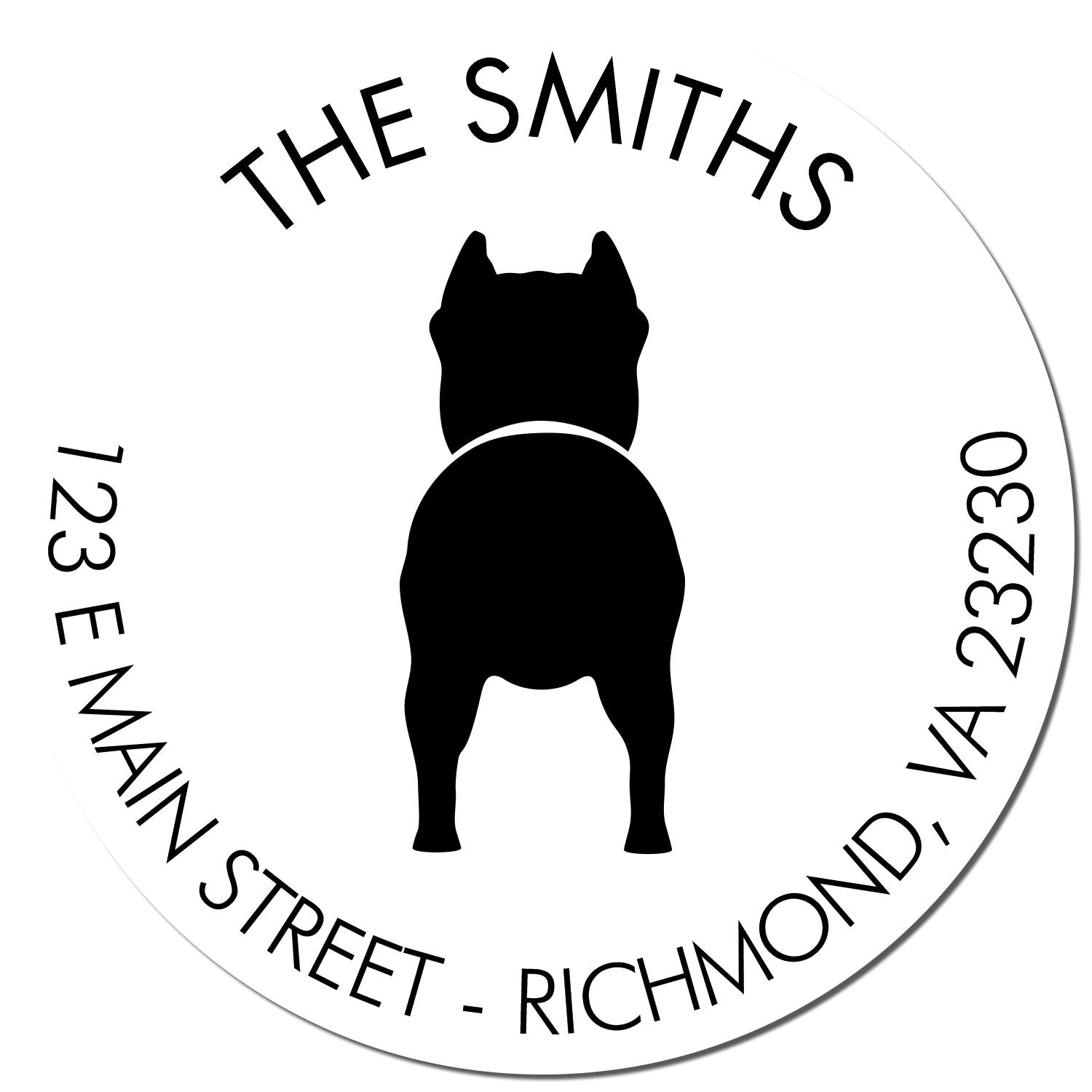 Self-Inking Pitbull Custom-Made Name and Address Stamper - Engineer Seal Stamps