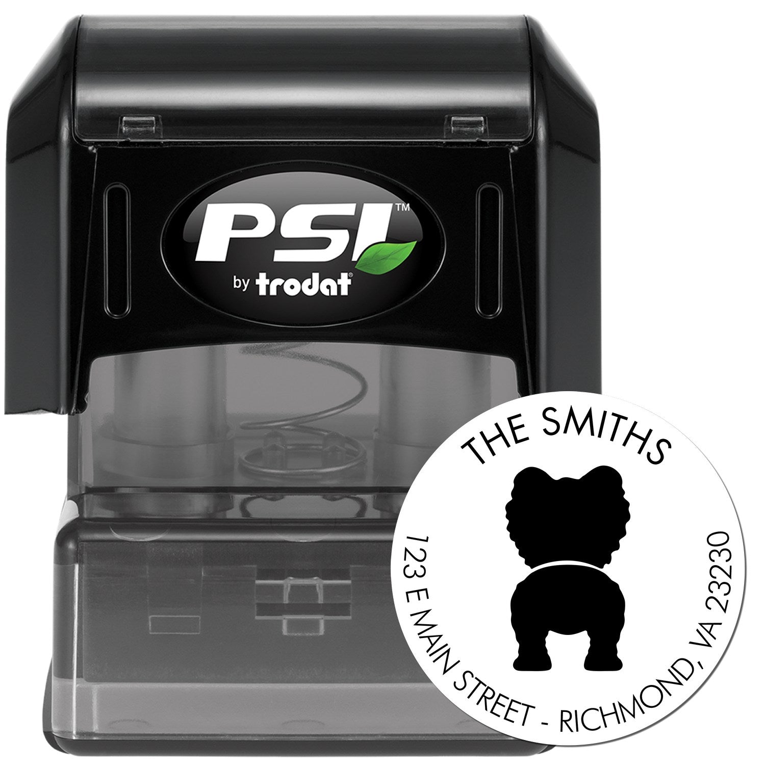 PSI Pre-Inked Pomerian New Address Stamper - Engineer Seal Stamps