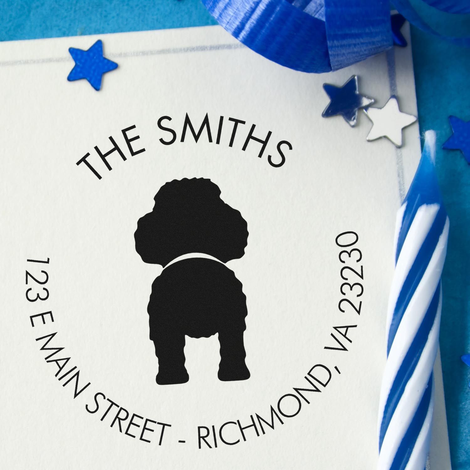 Wood Handle Poodle Customizable Stamp - Engineer Seal Stamps