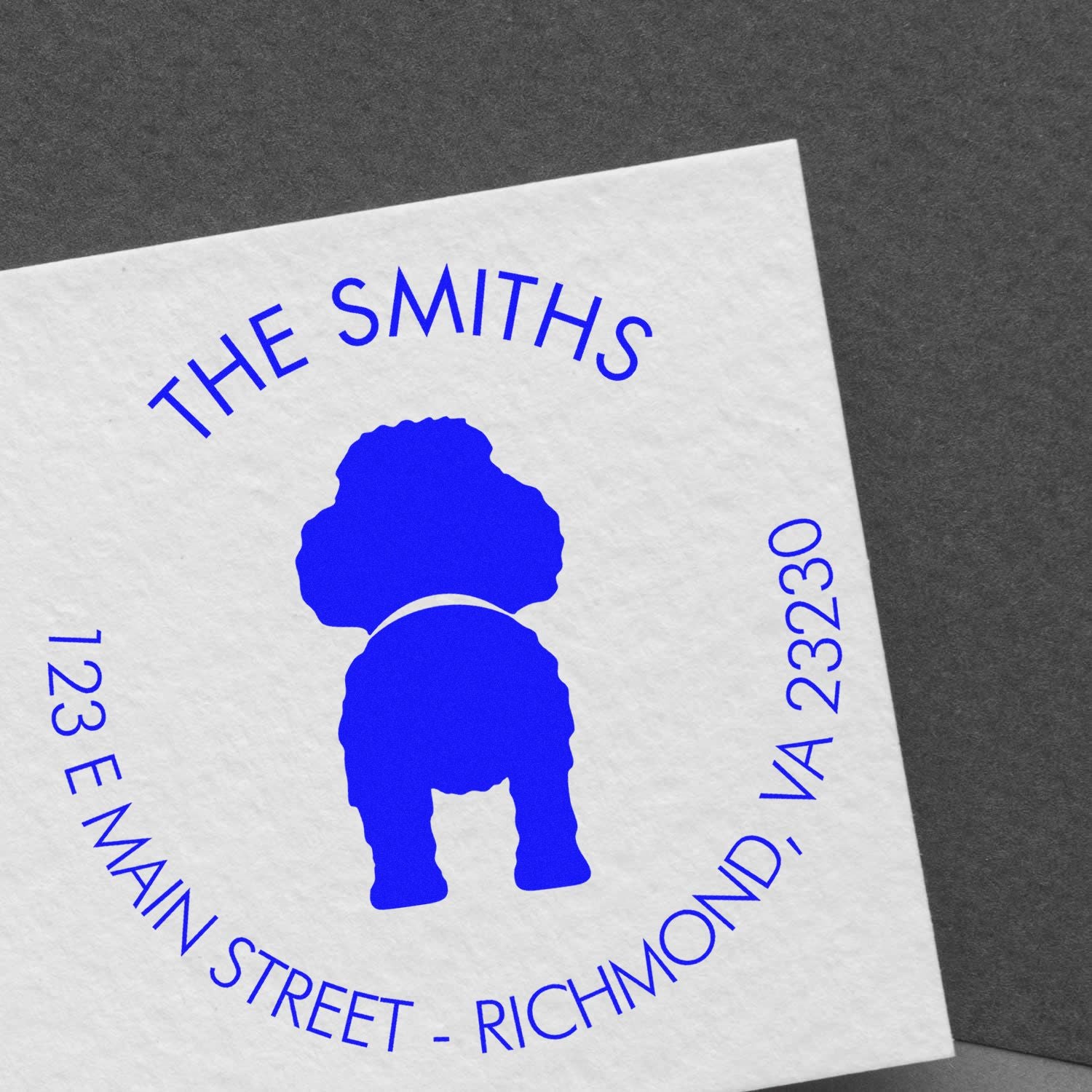 Wood Handle Poodle Customizable Stamp - Engineer Seal Stamps