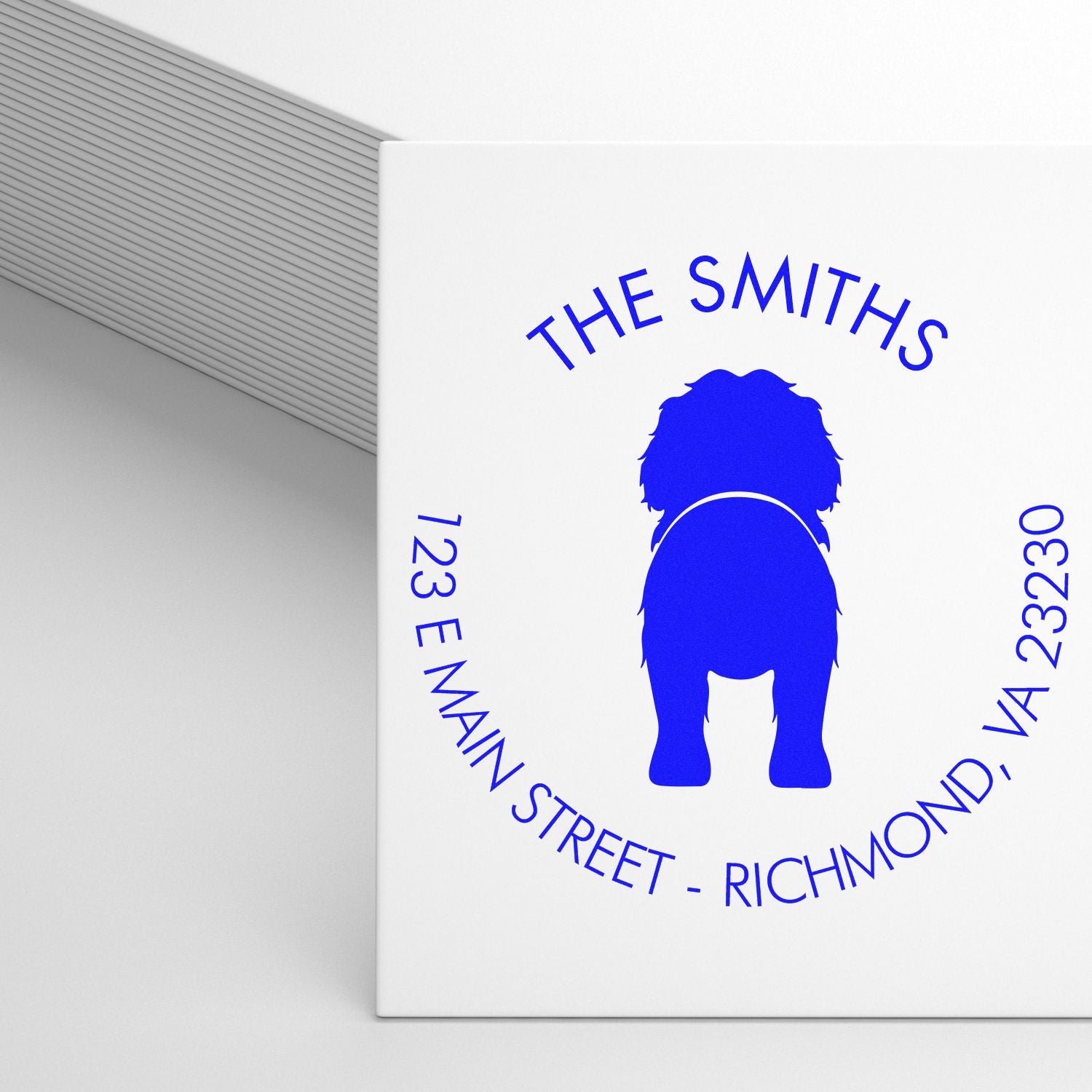 PSI Pre-Inked Portuguese Water Dog New Home Address Stamp - Engineer Seal Stamps